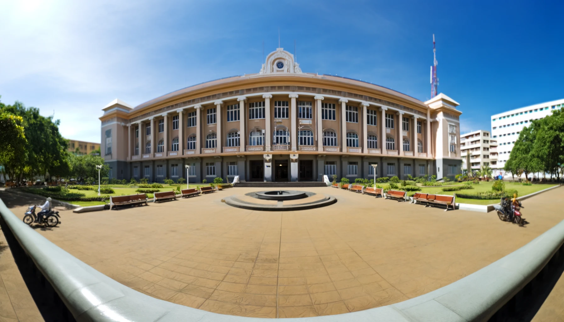 Modren government city hall: Sleek design with contemporary elements, symbolizing governmental efficiency and civic pride.