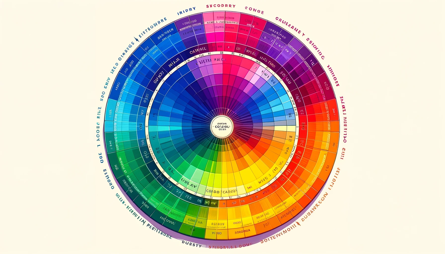 Detailed color wheel diagram.