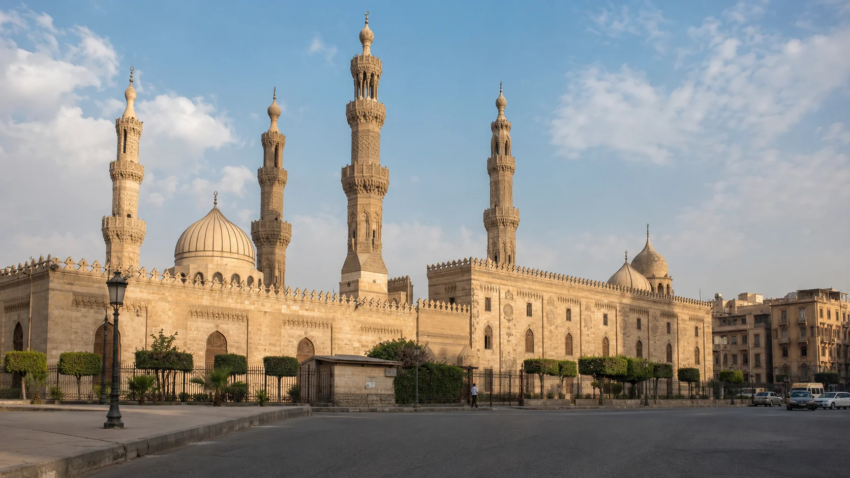 Historical view of Al Azhar Mosque.
