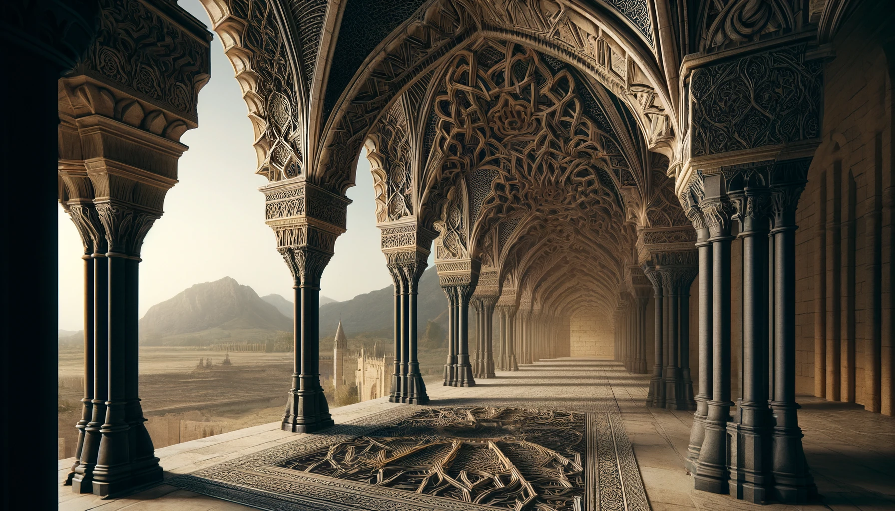 Blend of Islamic and Western architecture with Gothic elements.