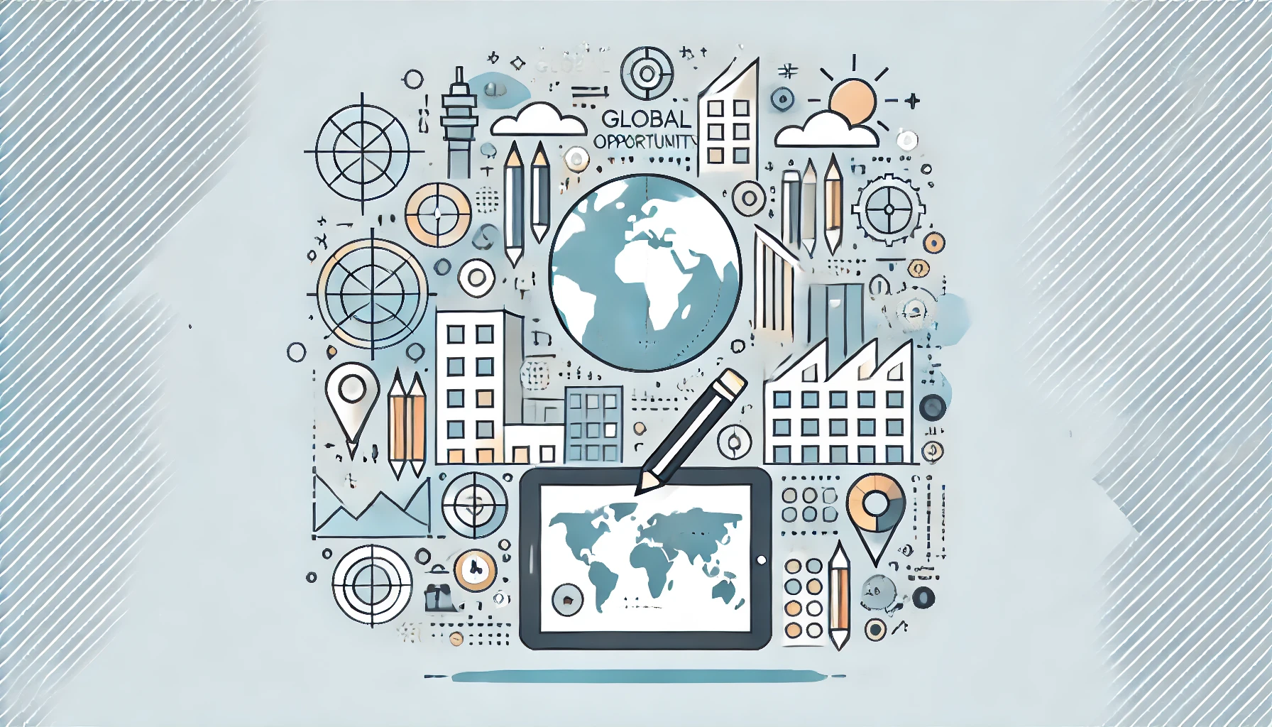 Representing global career opportunities for draftsmen.
