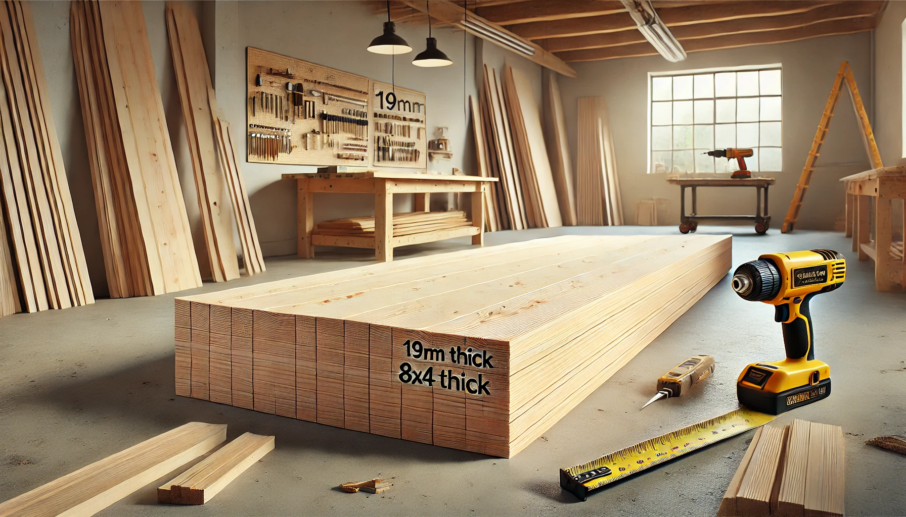 Large 8x4 wooden board.