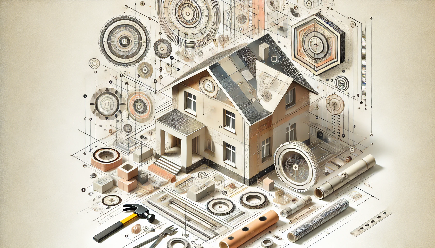 Representing the concept of building a house cost.