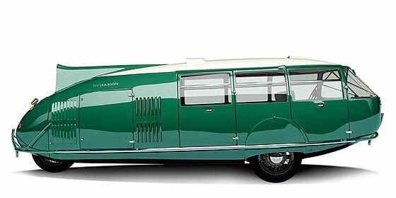 The Dymaxion car by American inventor Buckminster Fuller during the Great Depression.