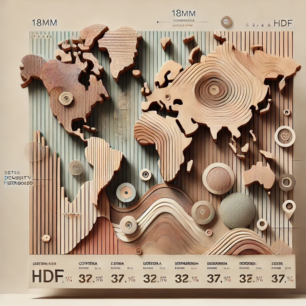 Global market for 18mm High Density Fiberboard boards.