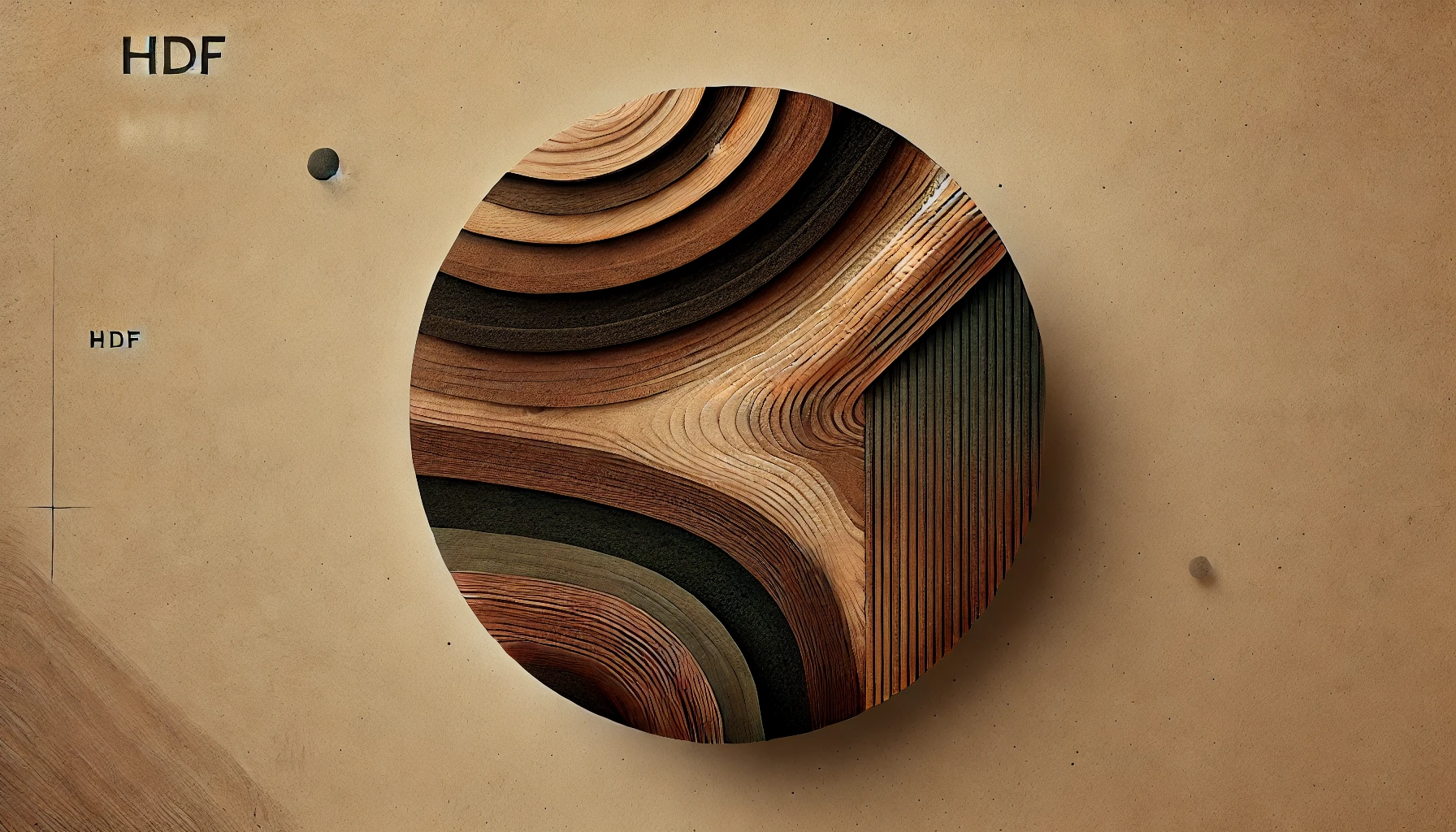 Representing High Density Fiberboard (HDF).