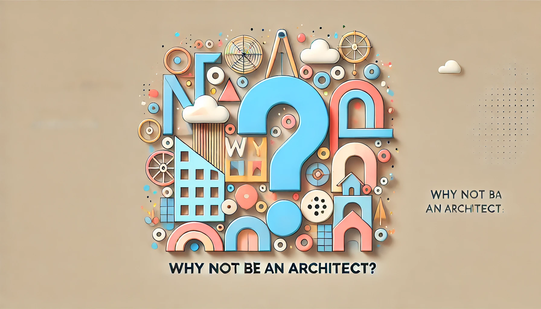 Funny abstract representation of the question 'Why Not be an Architect.
