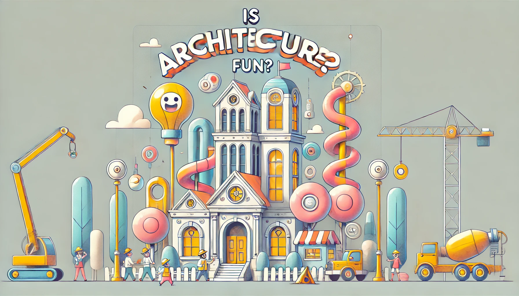 A humorous image that asks the question, 'Is Architecture Fun'.