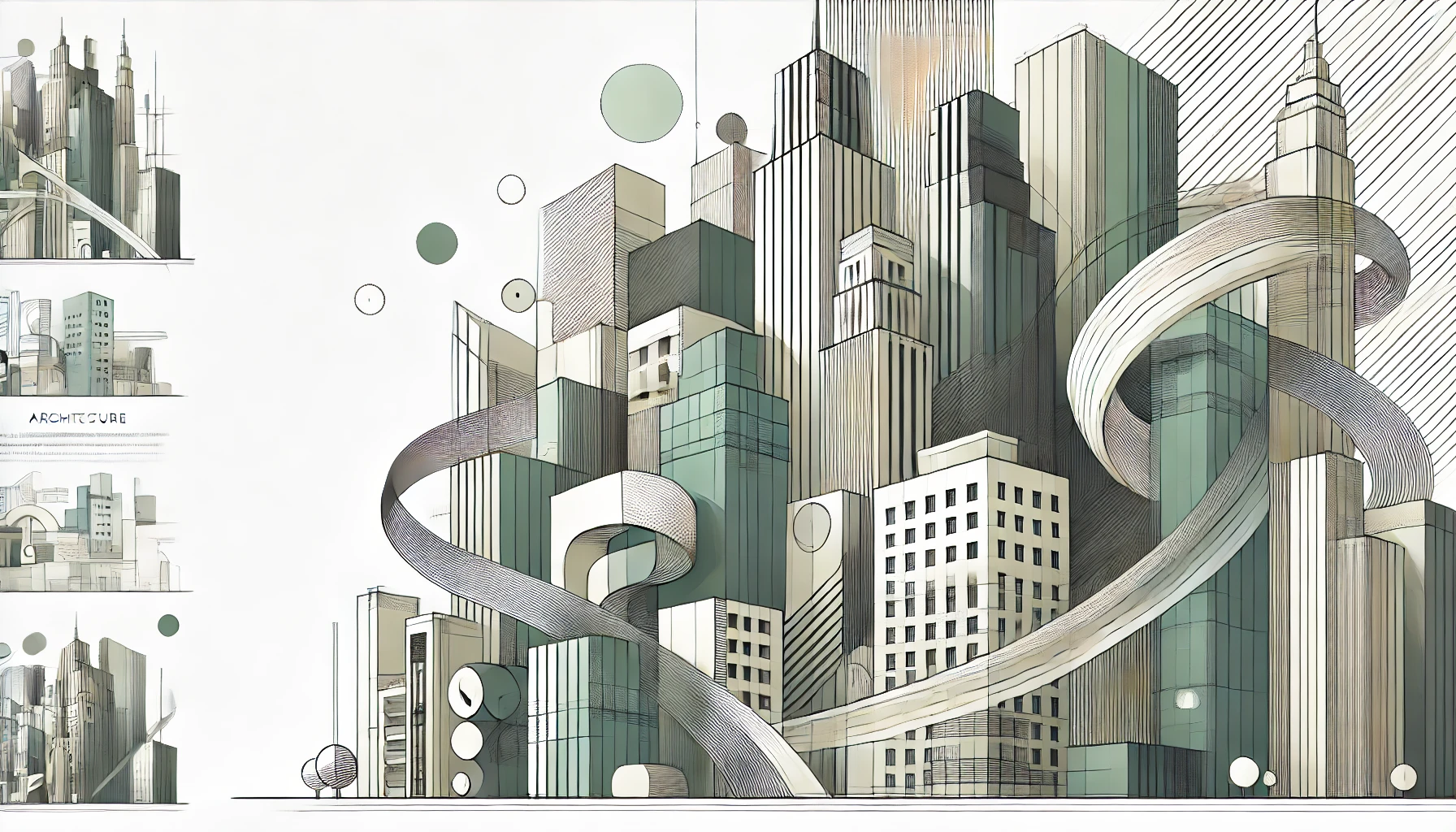 Geometric Structures: Buildings featuring sharp angles and geometric patterns that define modern architecture.