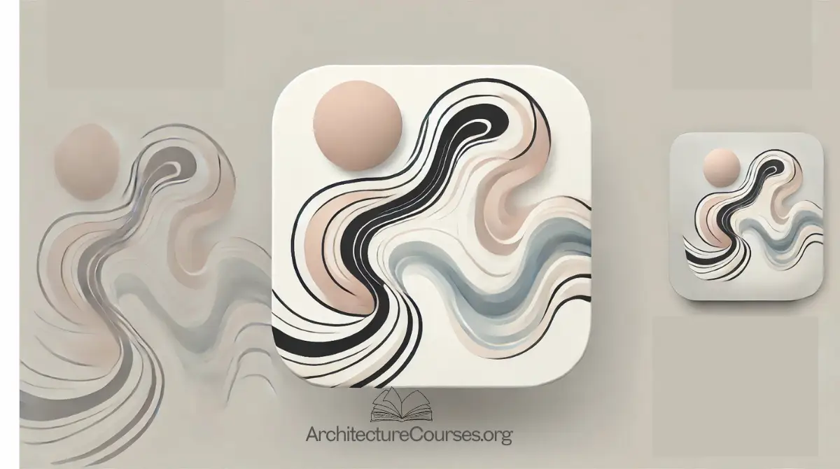 Abstract design representing Calacatta marble. 