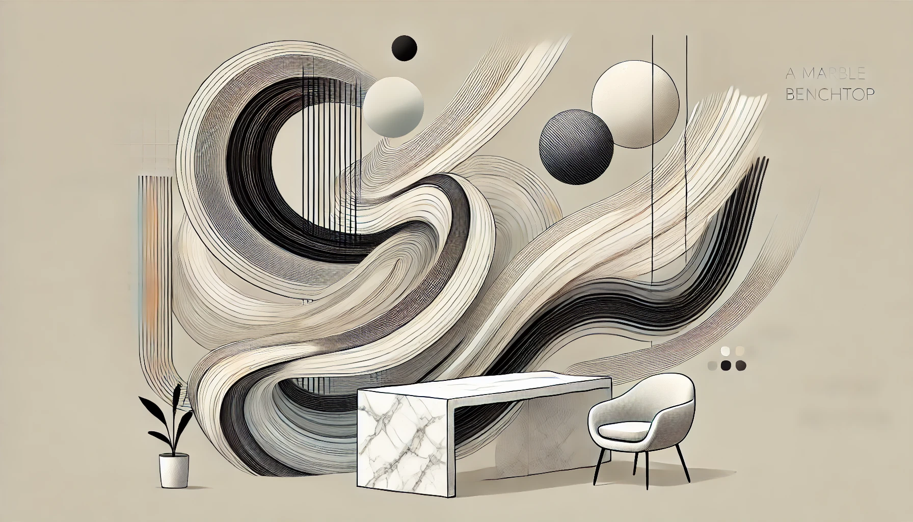 Abstract inspired by a marble benchtop.