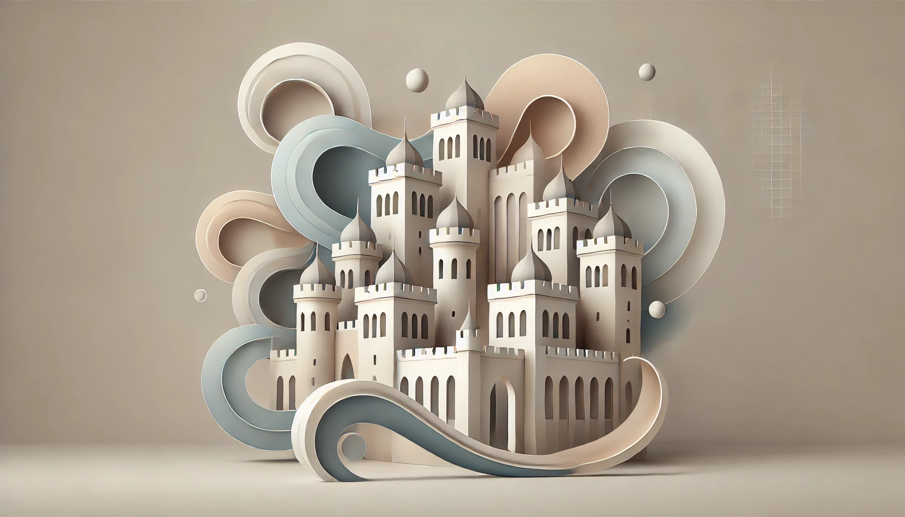 Representation of a medieval castle.