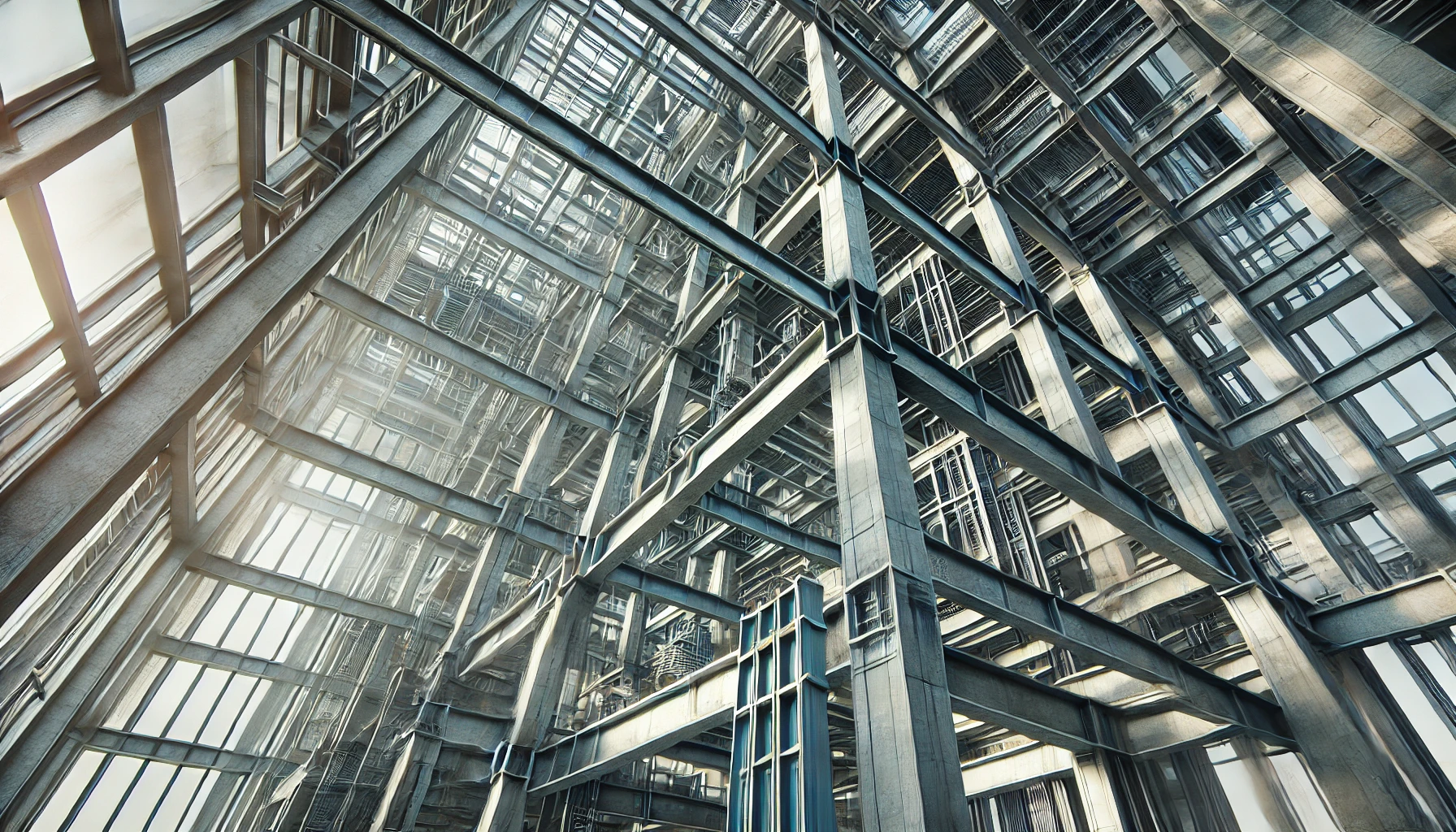  a structural example in architecture, showcasing the detailed framework and materials used