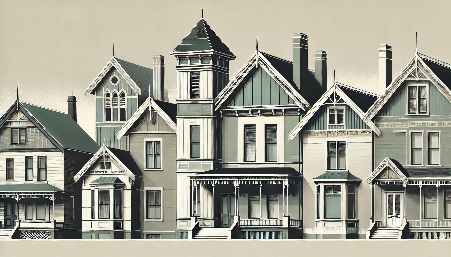 1860s house showcasing Victorian-era architectural details and ornate designs.