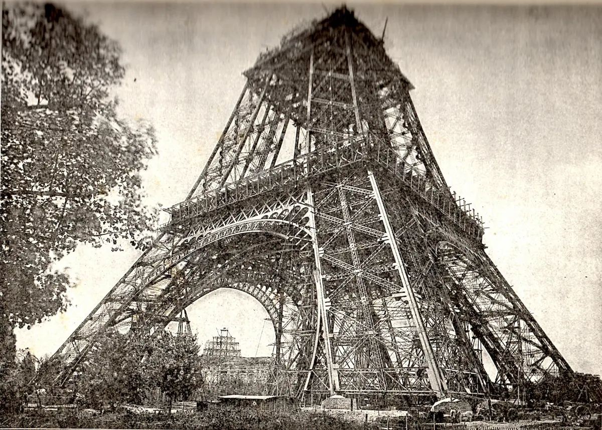 the early structure design and architecture details of the Eiffel Tower