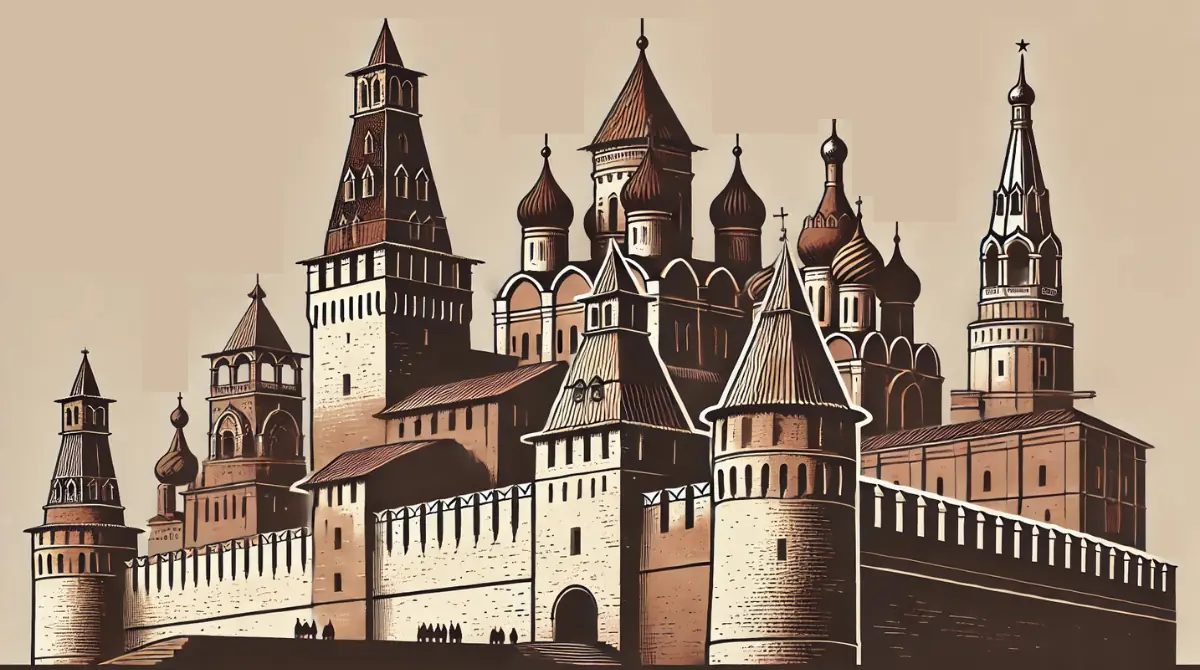 fortress architecture focusing on the imposing features of walls and towers