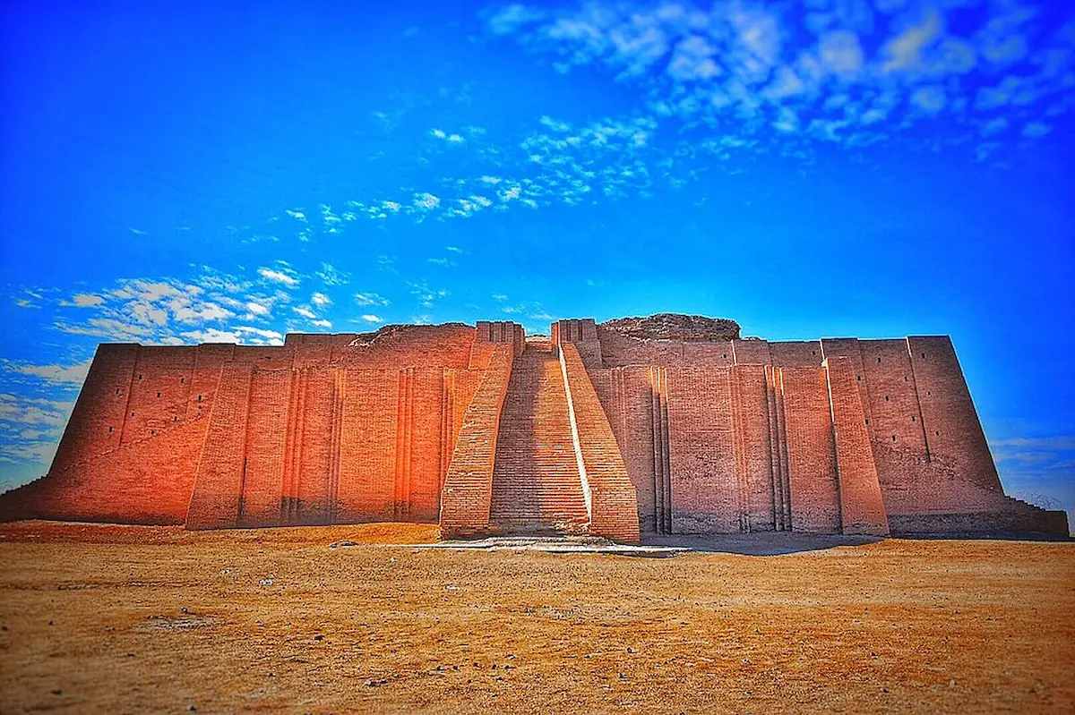 panorama view of the ziggurat at ur