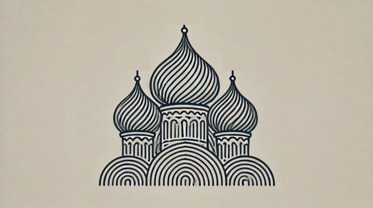 onion dome highlighting the unique shape and curves of russian architectural features