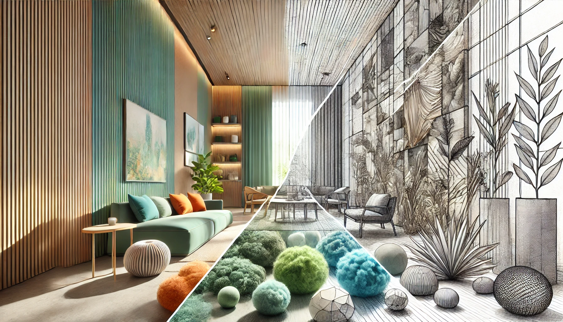 Showcasing the interplay of color and texture to enhance sensory engagement in architectural design.