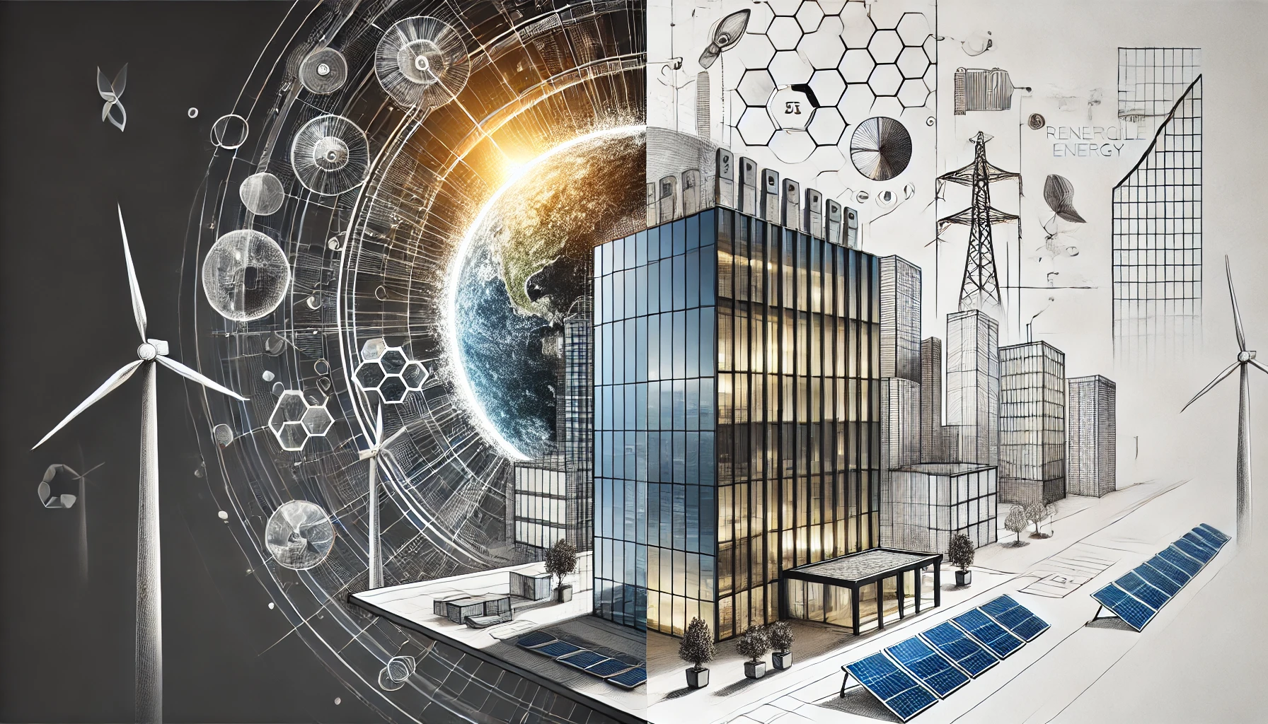 Showcasing renewable energy options for commercial buildings.