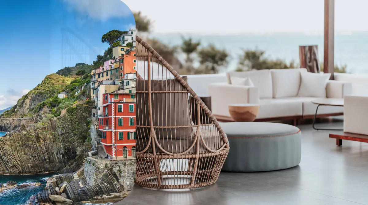 Industrial-style apartments overlooking the beach, featuring raw, unfinished elements like exposed brick and steel, offering a unique, urban coastal vibe.