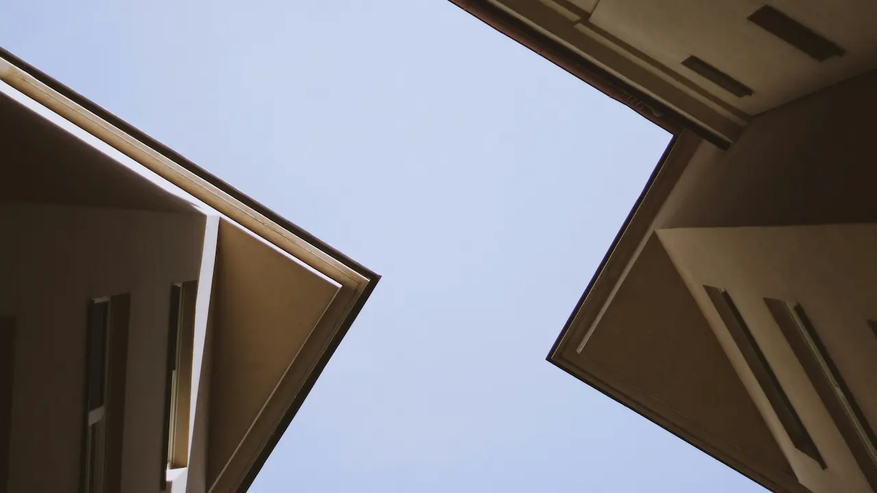 modern clean-line roofs on buildings in Vienna, Austria