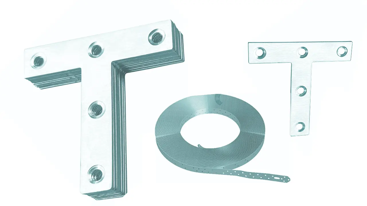 Truss braces and metal bracing straps used for reinforcing roof structures and trusses.