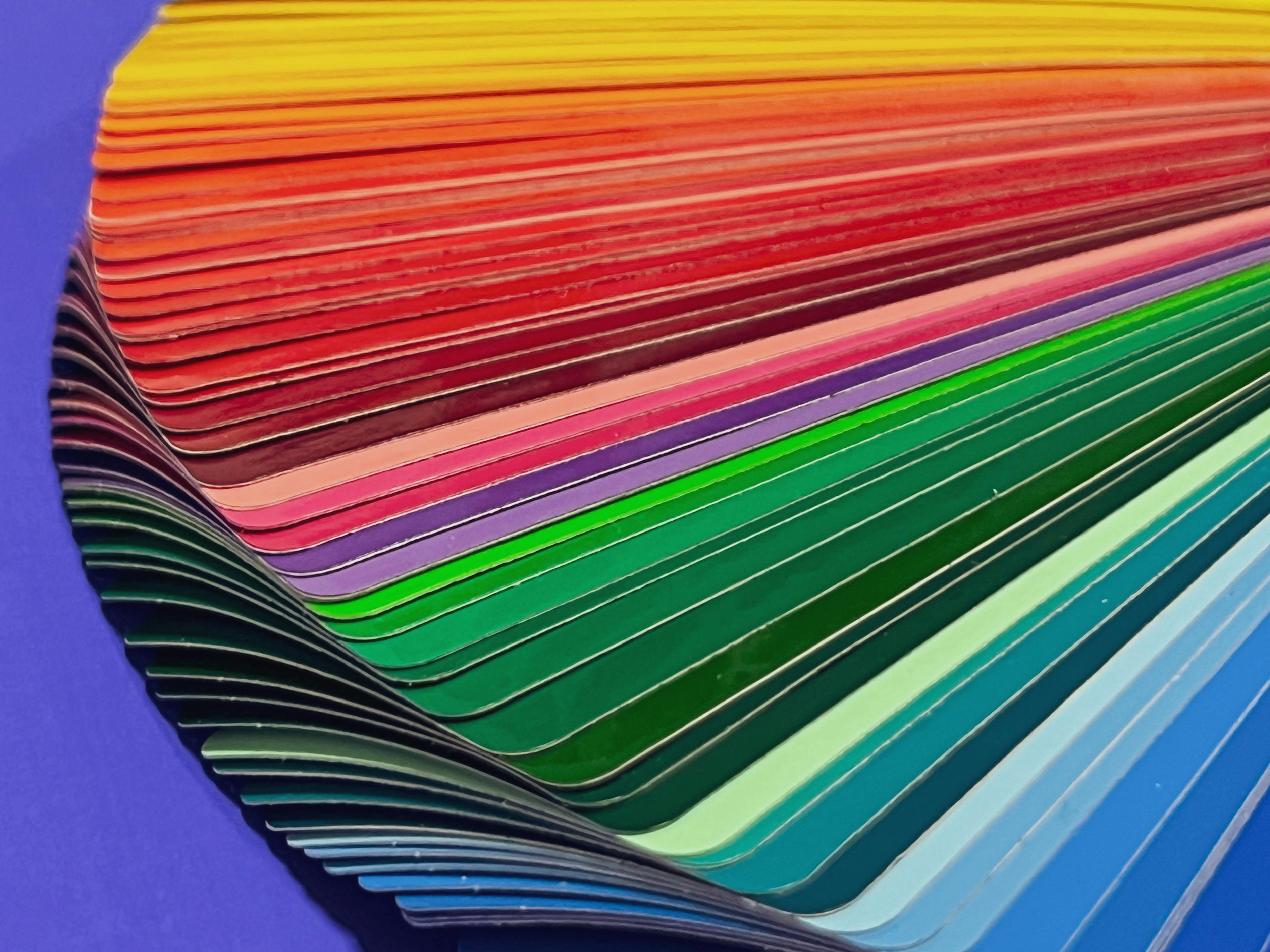 Palette of color samples arranged for architectural or interior design use, showing range of tones and moods.
