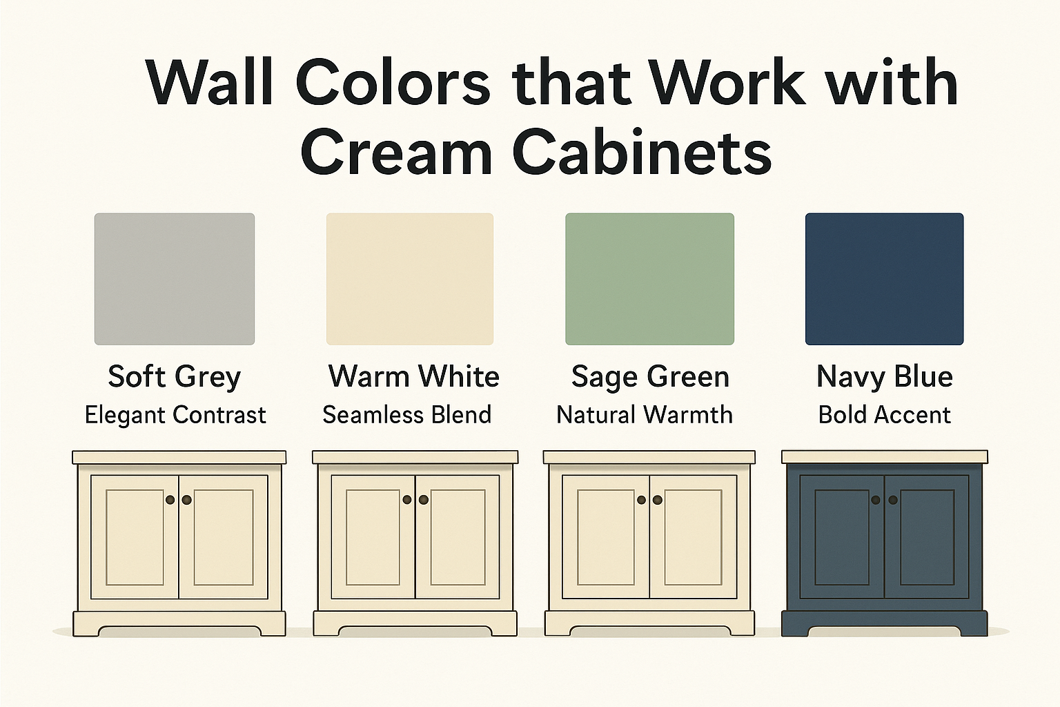 Choosing wall color for cream kitchen cabinets