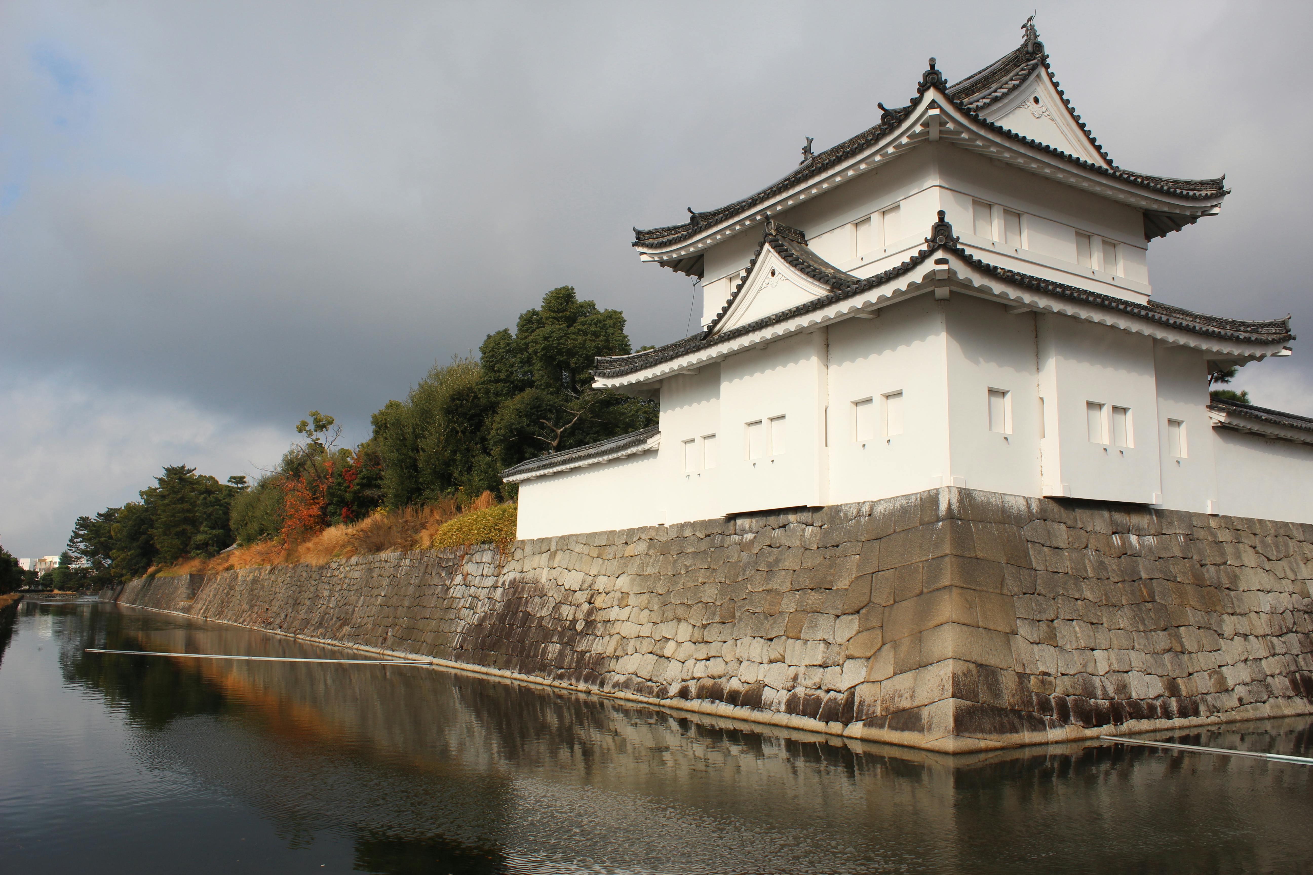 Outer defensive walls of Nijō Castle in Kyoto from the Edo period