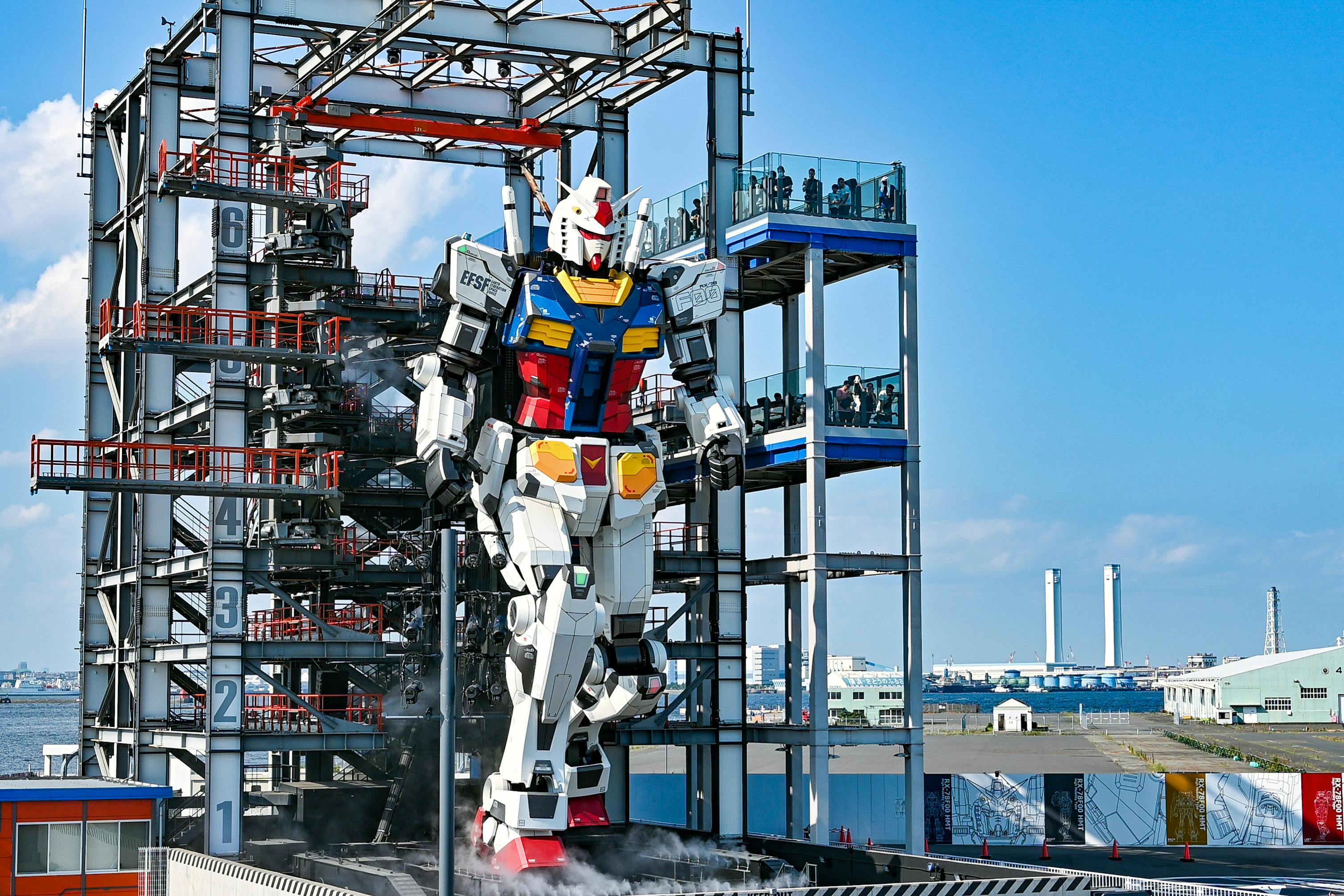 Robot in Gundam Factory Yokohama, showcasing its potential role in building design and architecture.