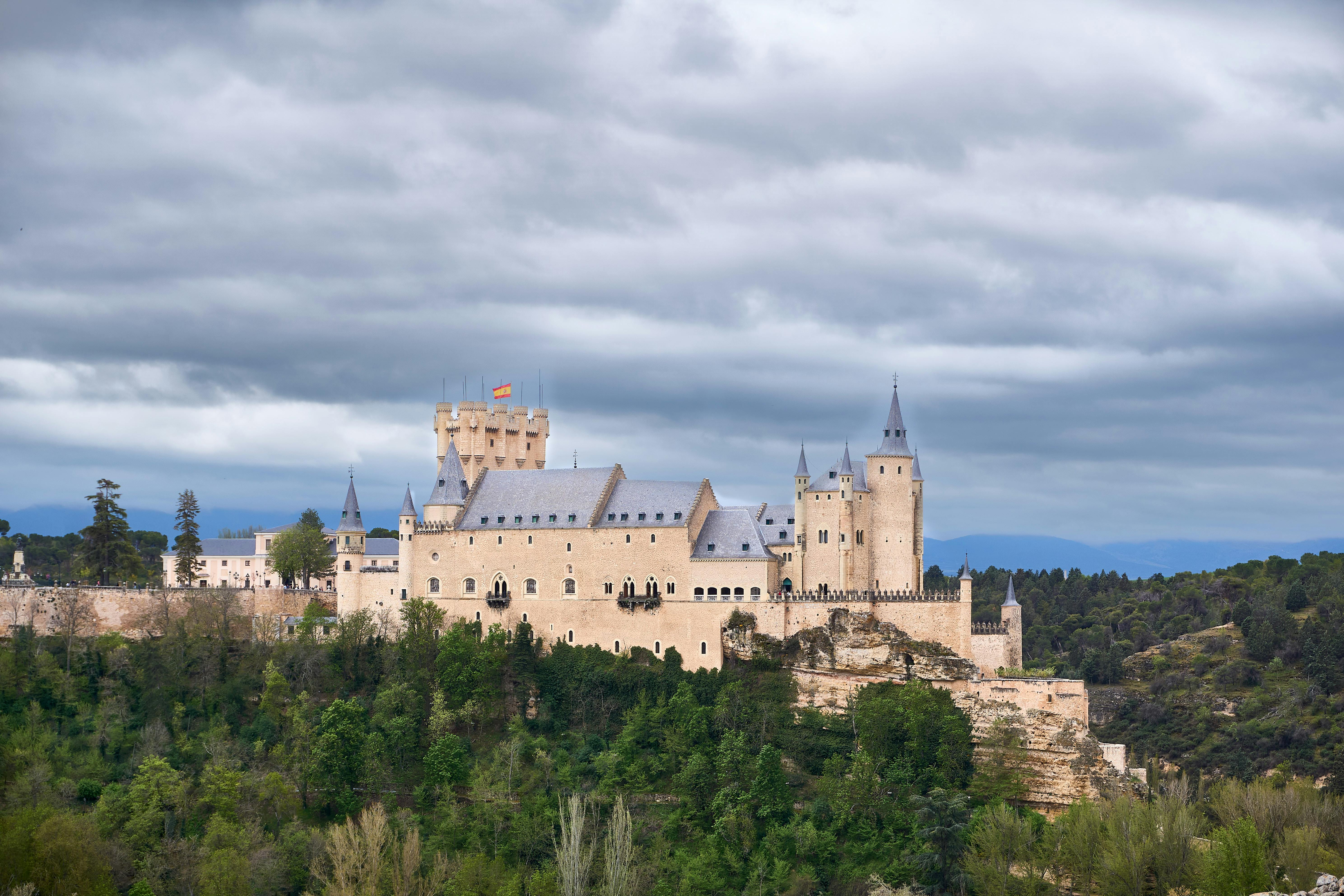 Alcázar of Segovia, Spain, Romanesque core from the 12th century.