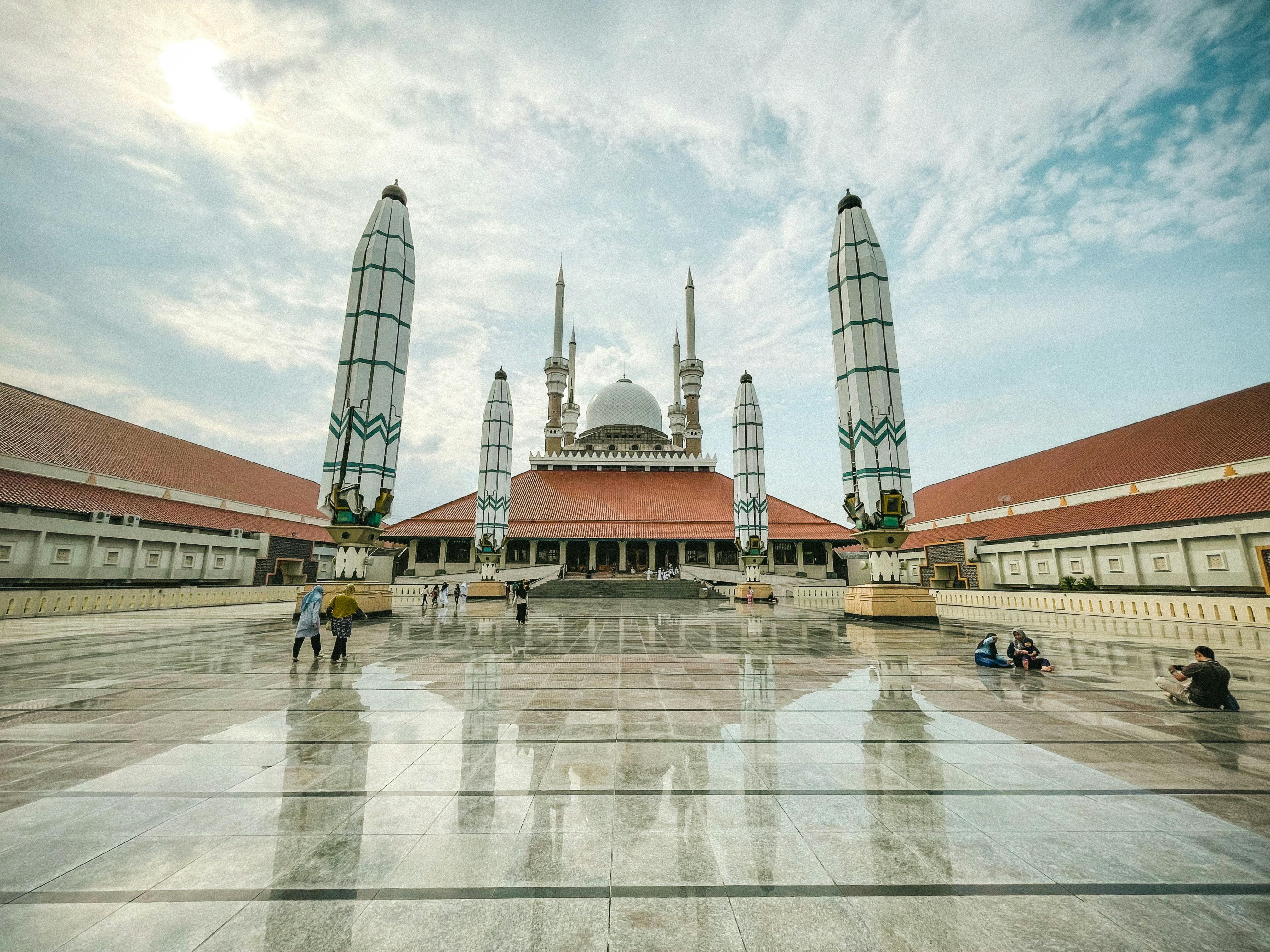 Courtyard of the Great Mosque of Java in Semarang.