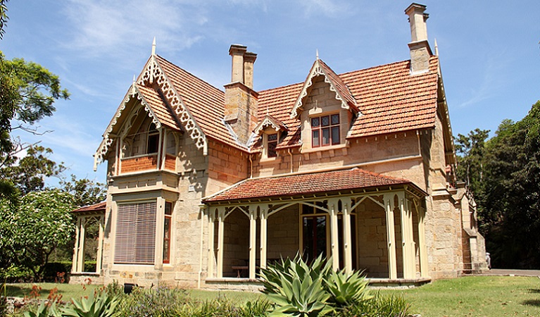 Historic sandstone mansion overlooking Sydney Harbour.