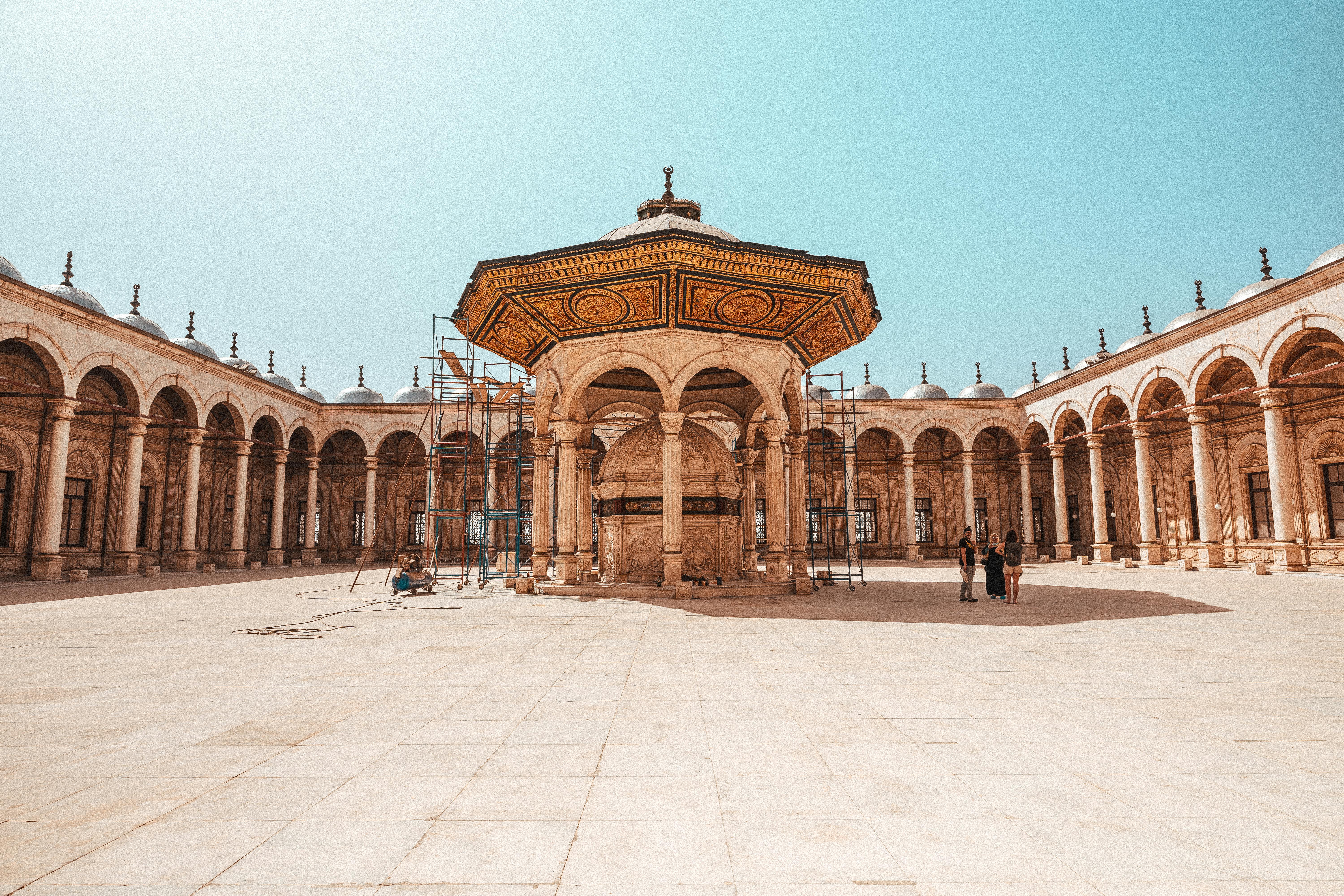 Sahn courtyard of Muhammad Ali Mosque in Cairo.