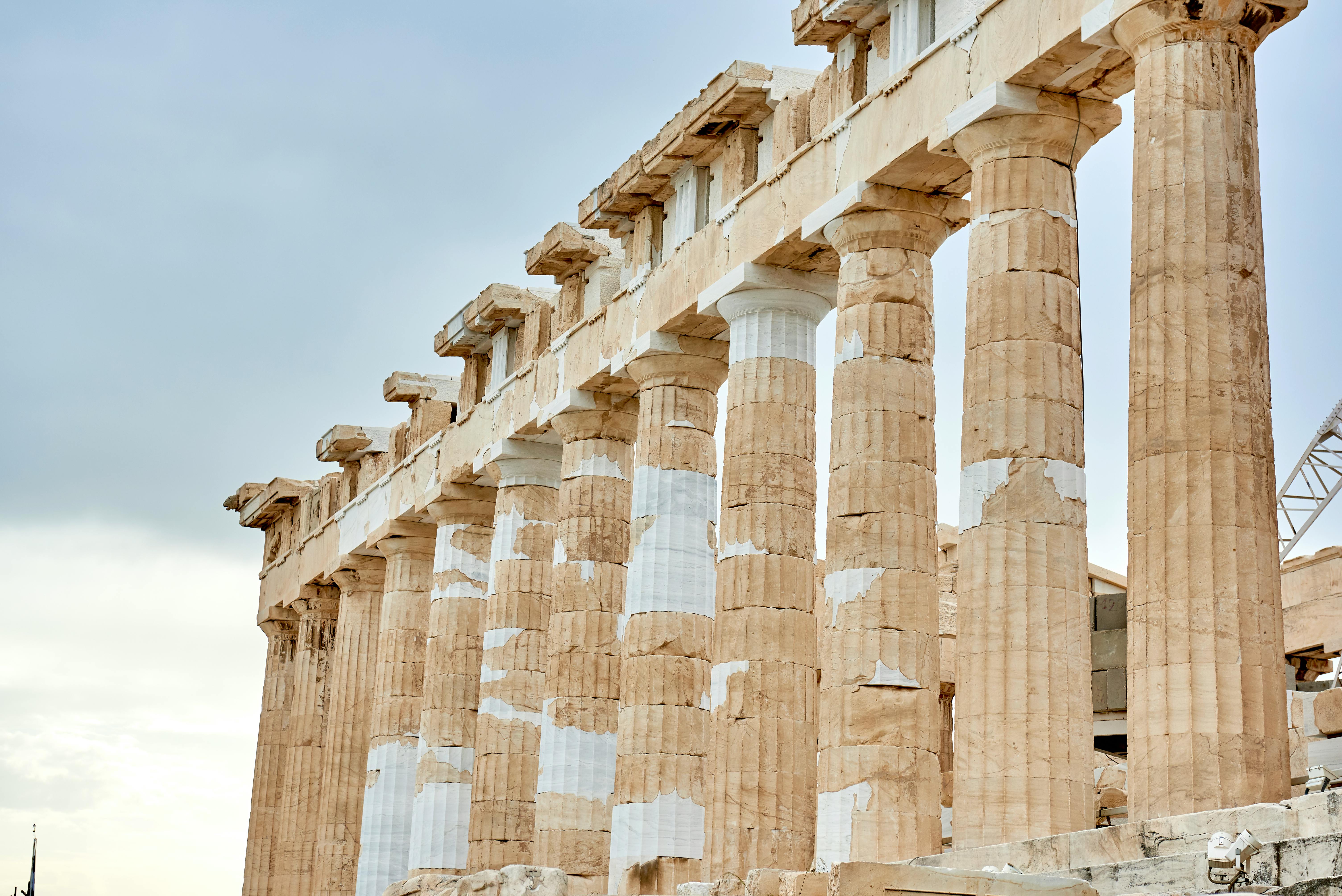 Row of Doric columns at the Parthenon.