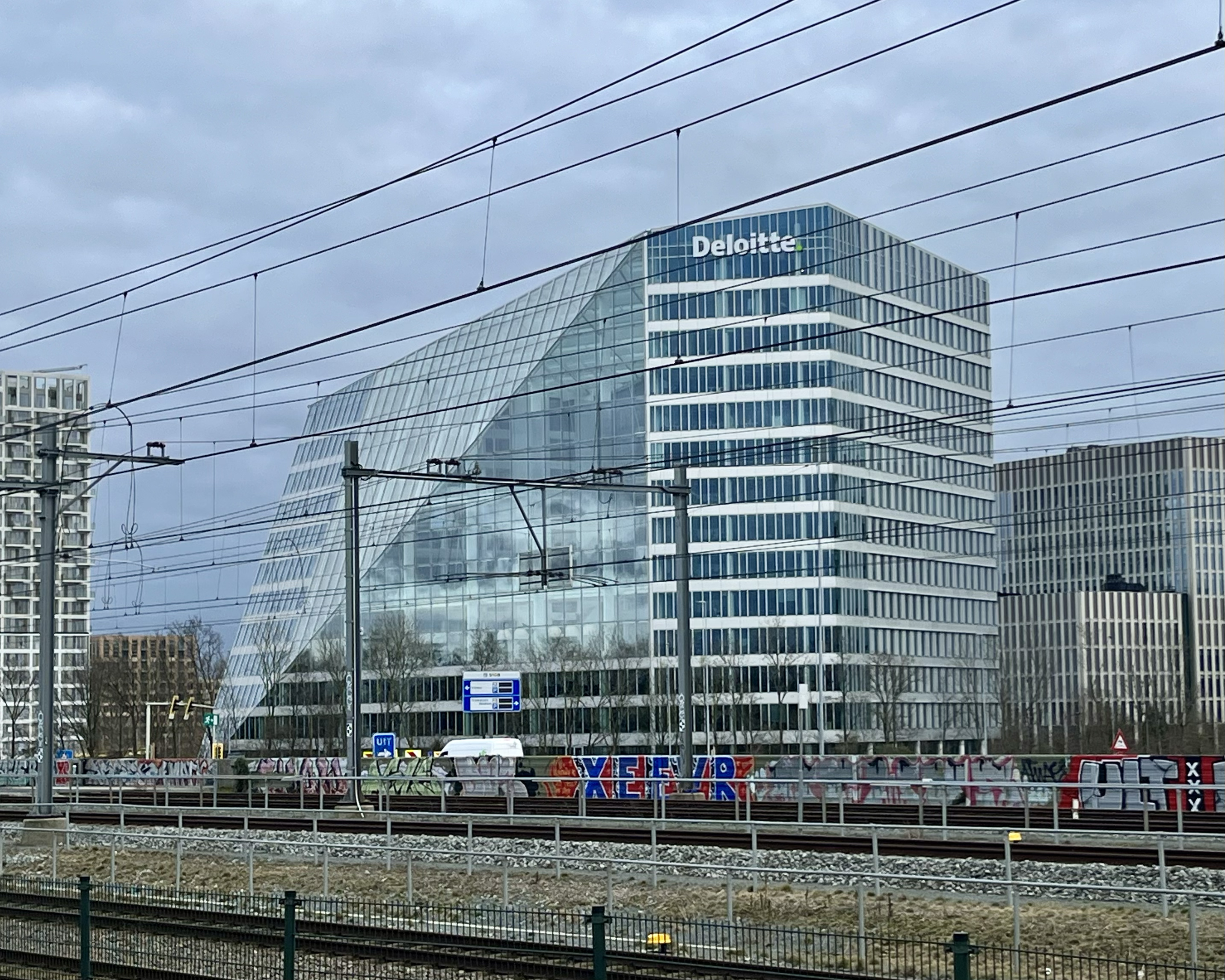 Exterior of The Edge office building in Amsterdam.