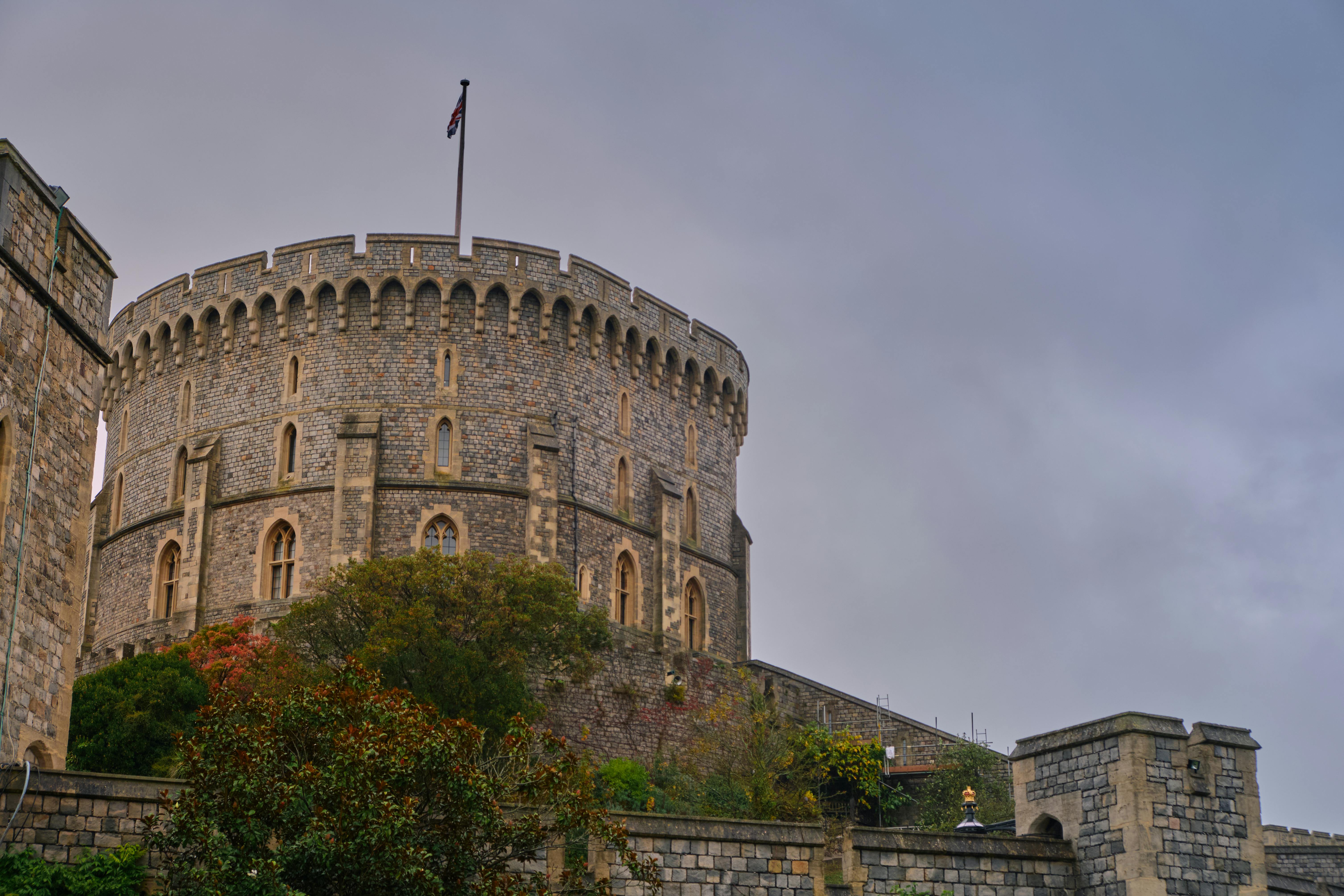 Windsor Castle tower in the United Kingdom.