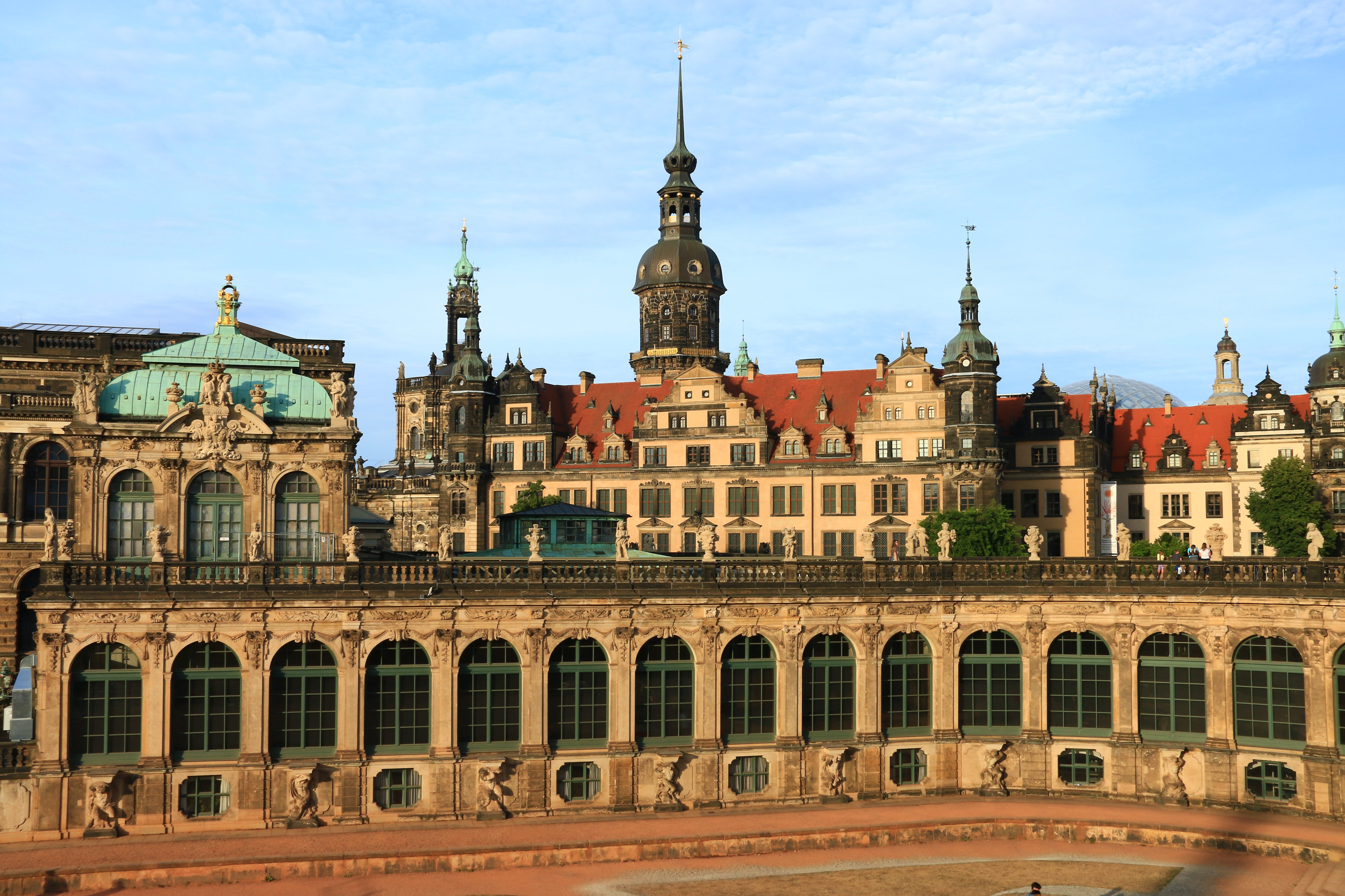 Eastern view of the Zwinger Palace in Dresden.