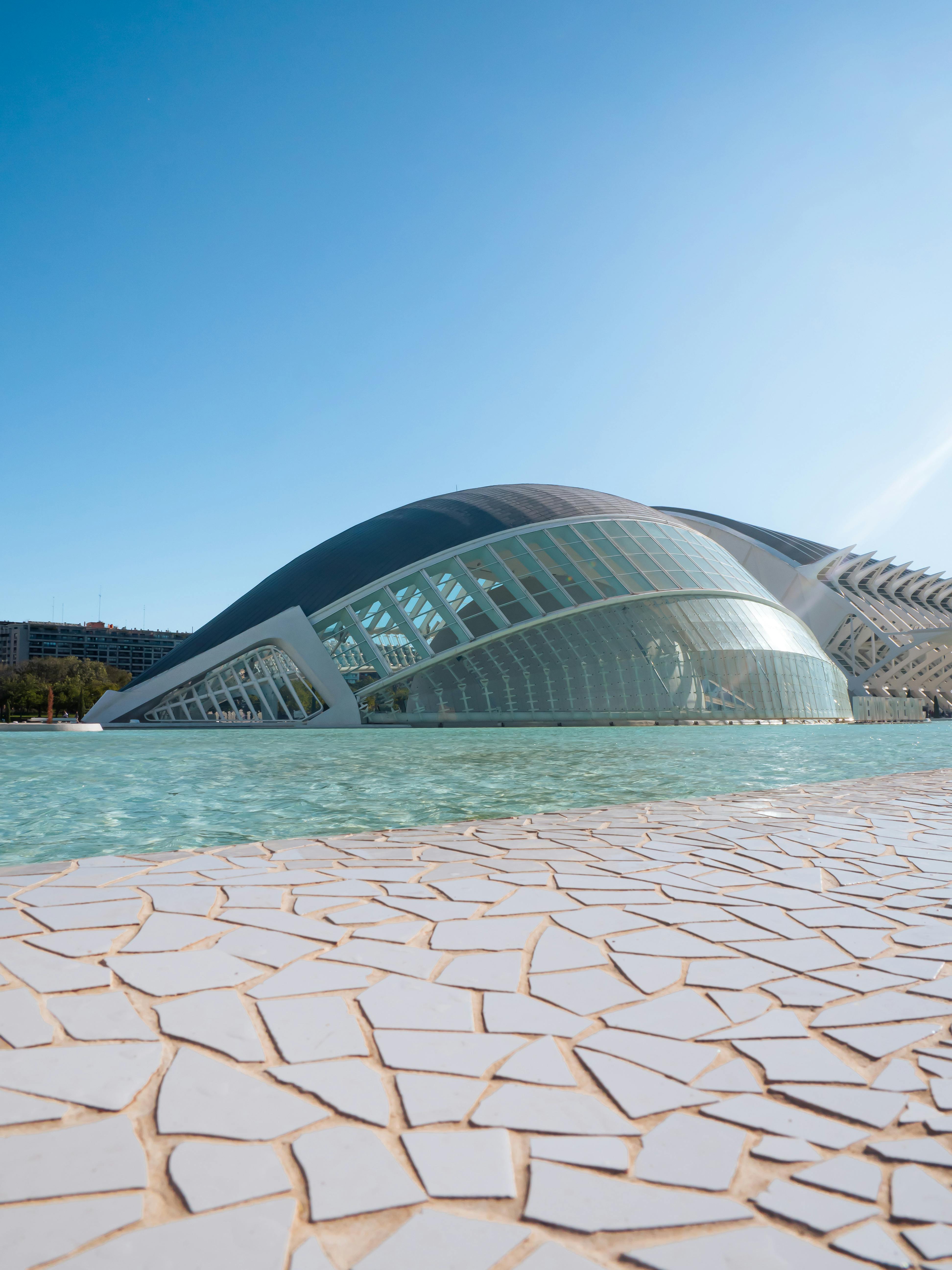 City of Arts and Sciences in Valencia with organic parametric architectural design.