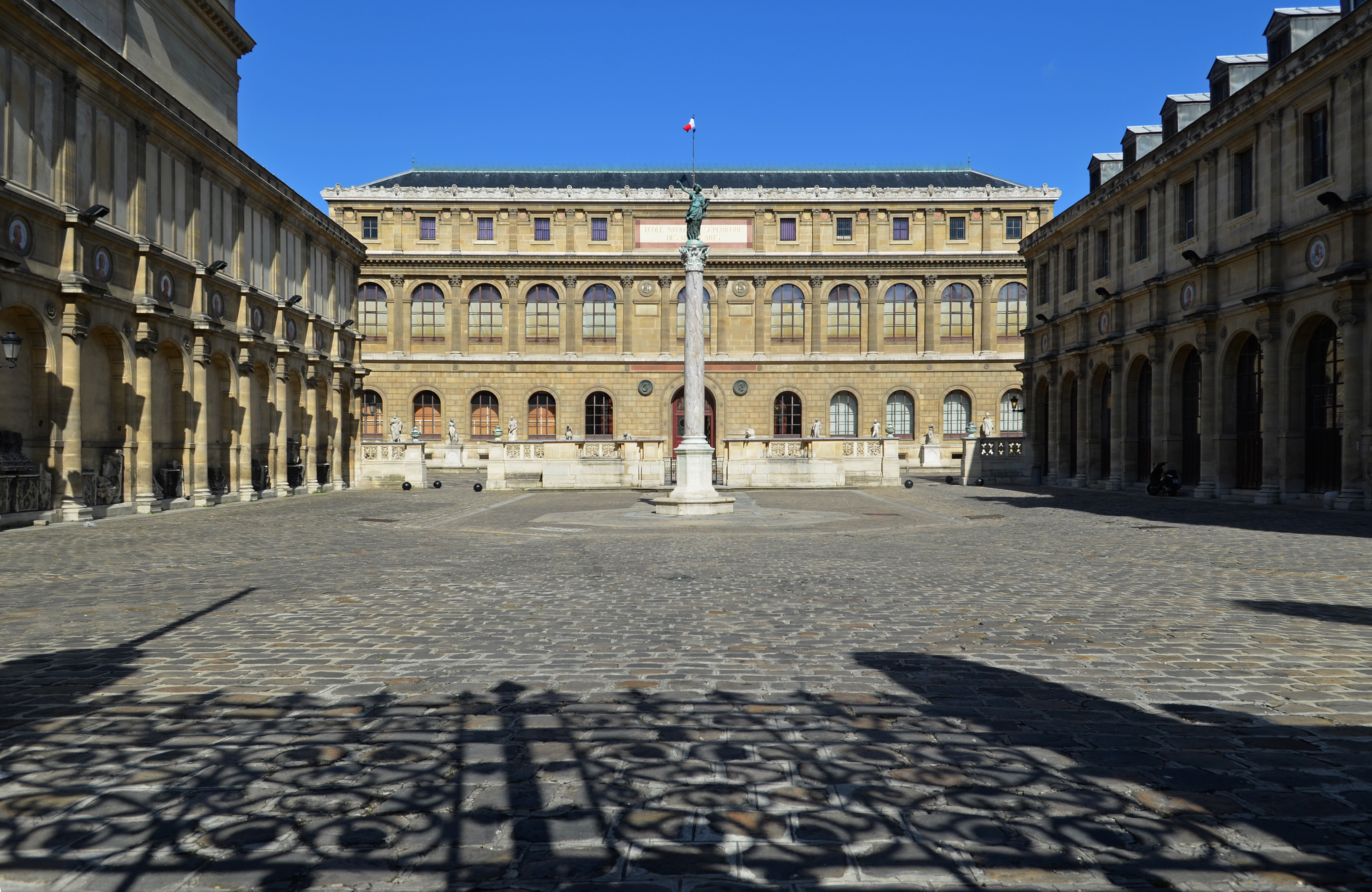 Historic École des Beaux-Arts courtyard in Paris.