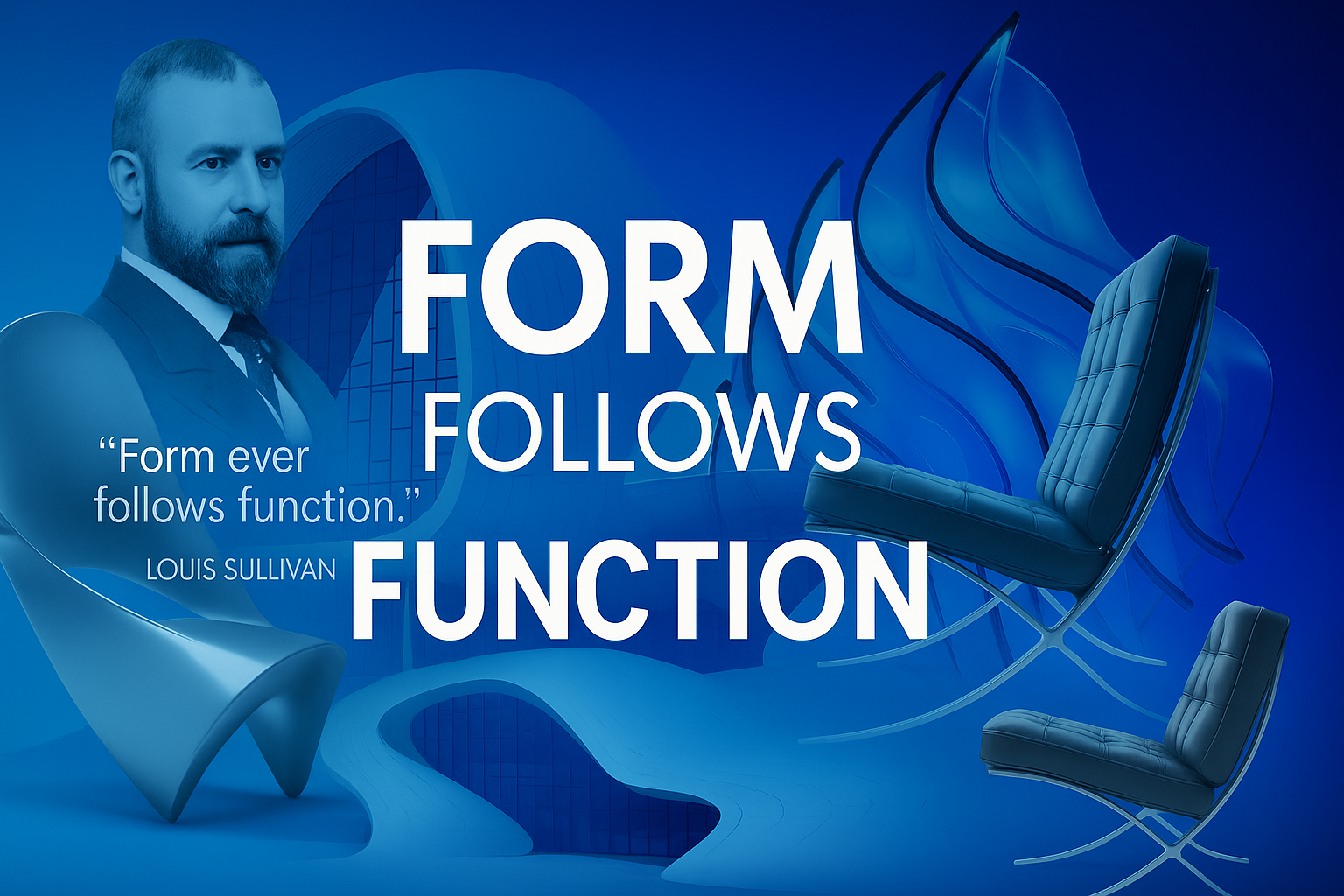 Louis Sullivan’s philosophy linking form and function with early organic architecture principles.