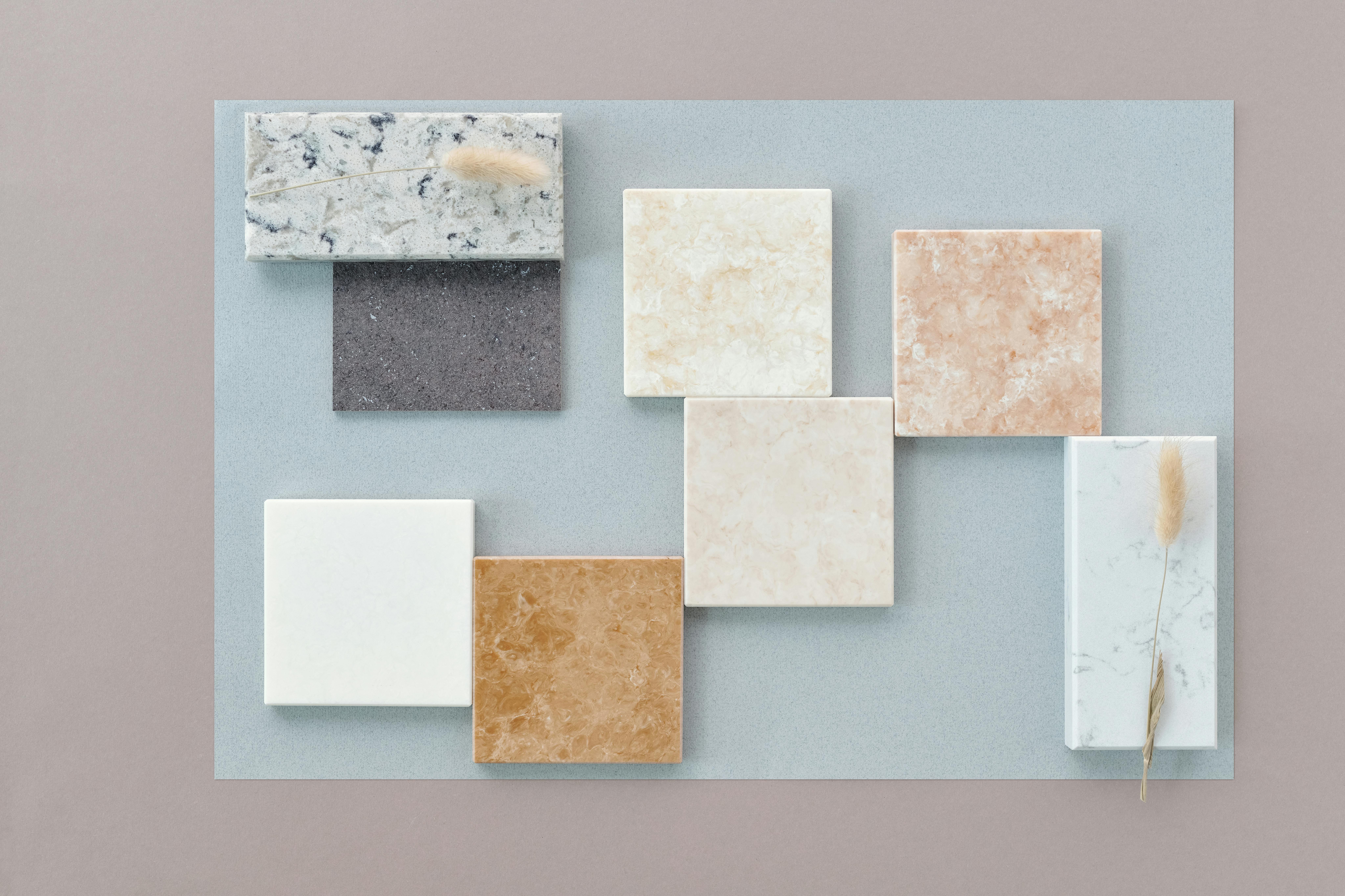 Natural architectural materials used in modern design, like wood, stone, and concrete.