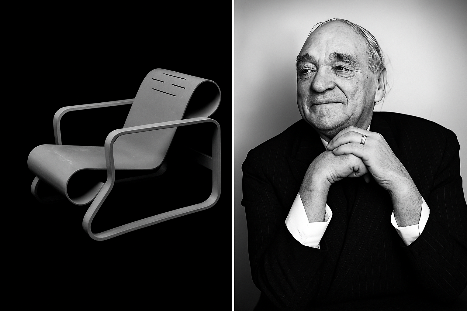 Paimio Chair designed to aid breathing for tuberculosis patients.