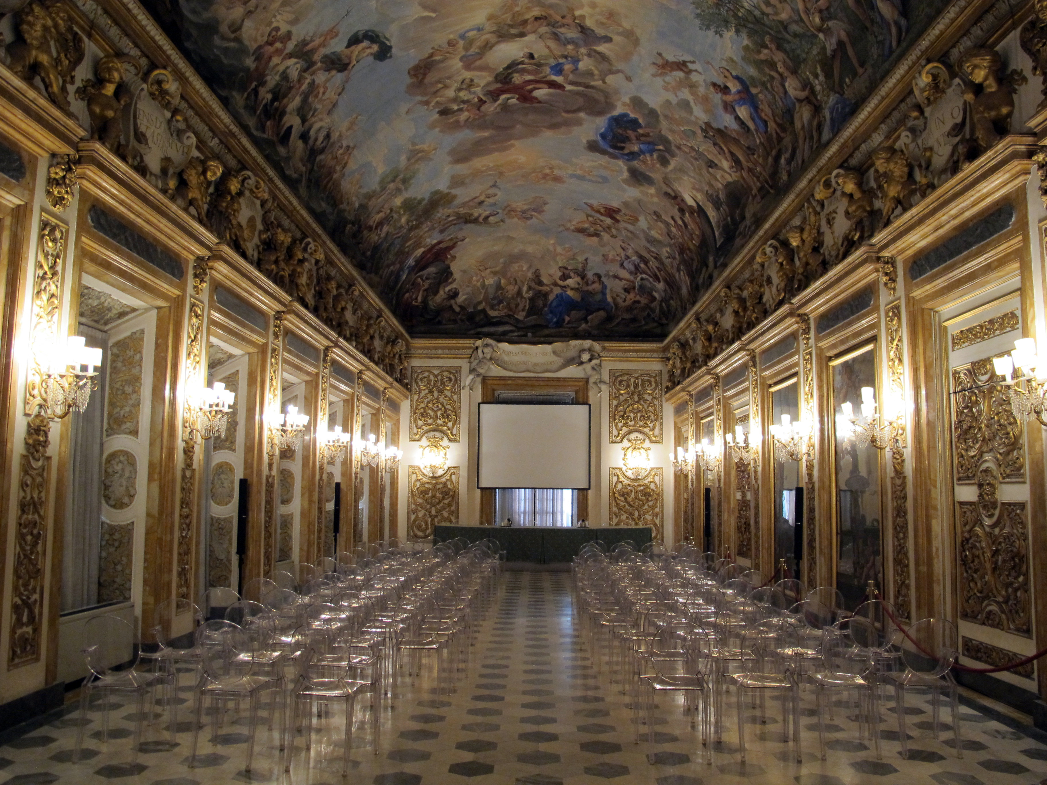 Interior view of the gallery in Palazzo Medici Riccardi.