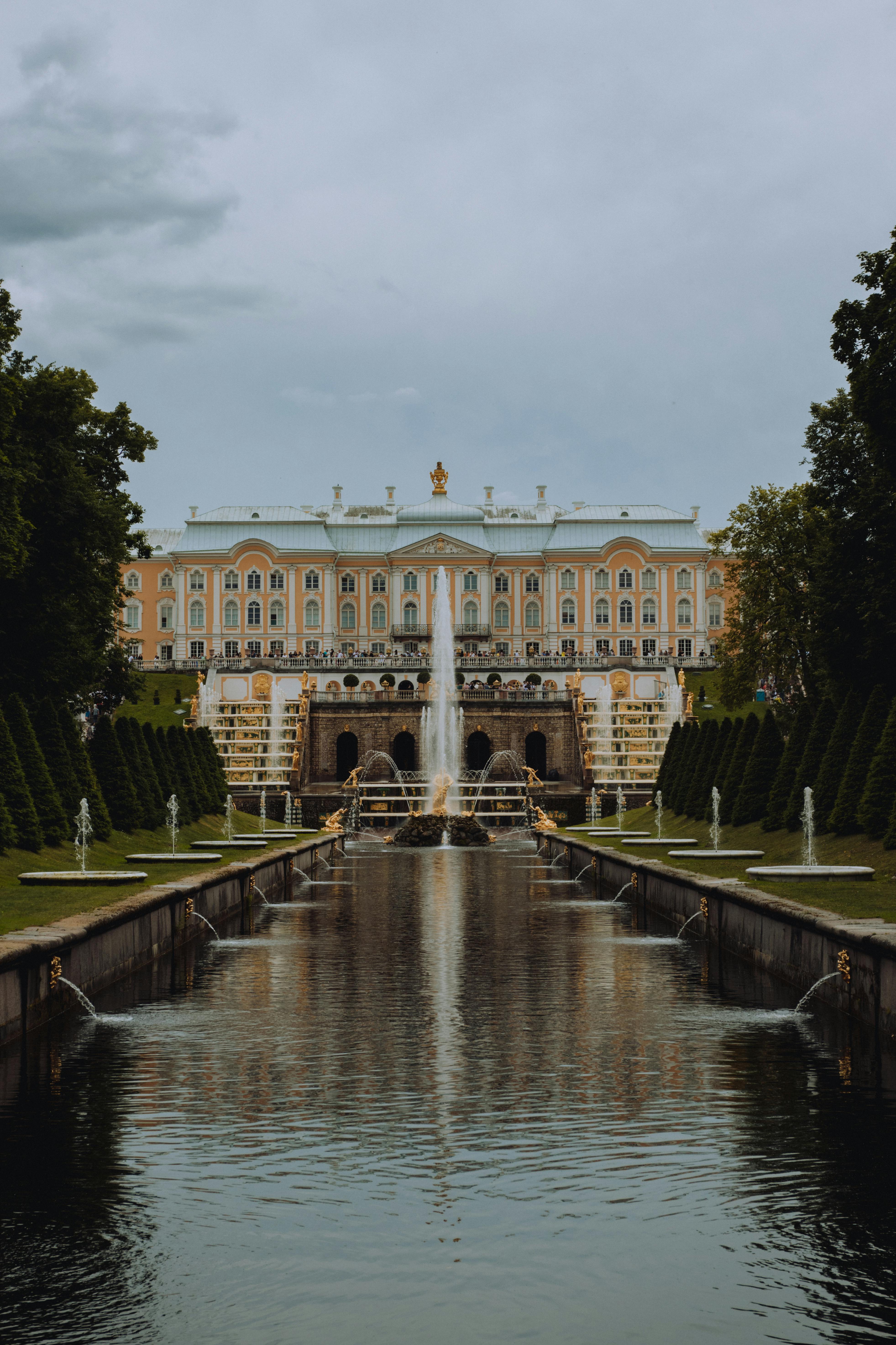 Grand Palace at Peterhof near St. Petersburg, Russia.