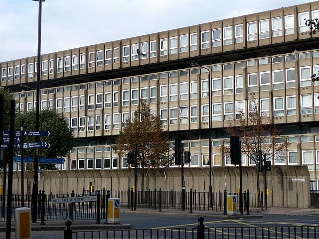 The Brutalist Robin Hood Gardens, a famous housing project in London