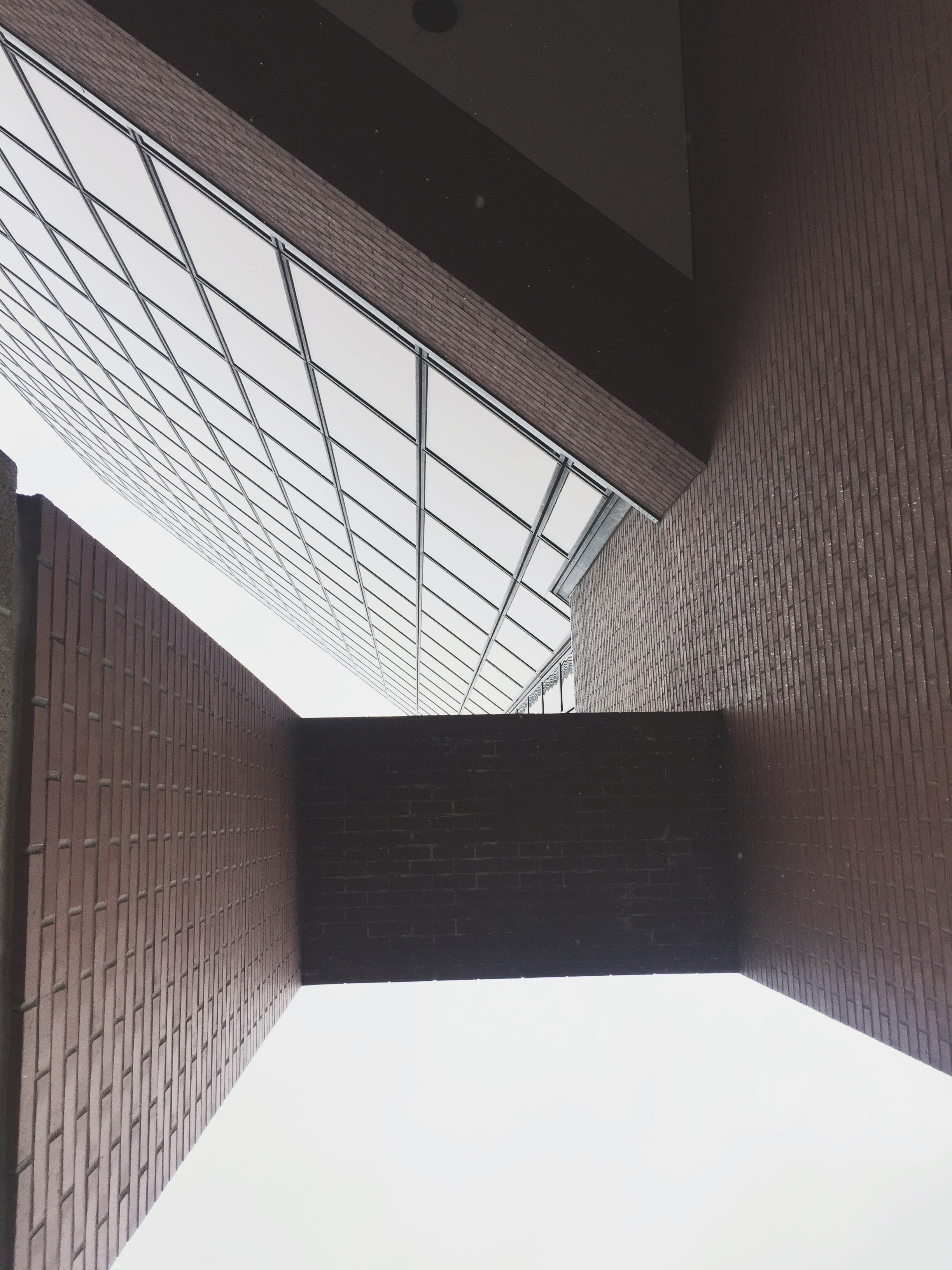 Contemporary canopy extending from a modern building facade.