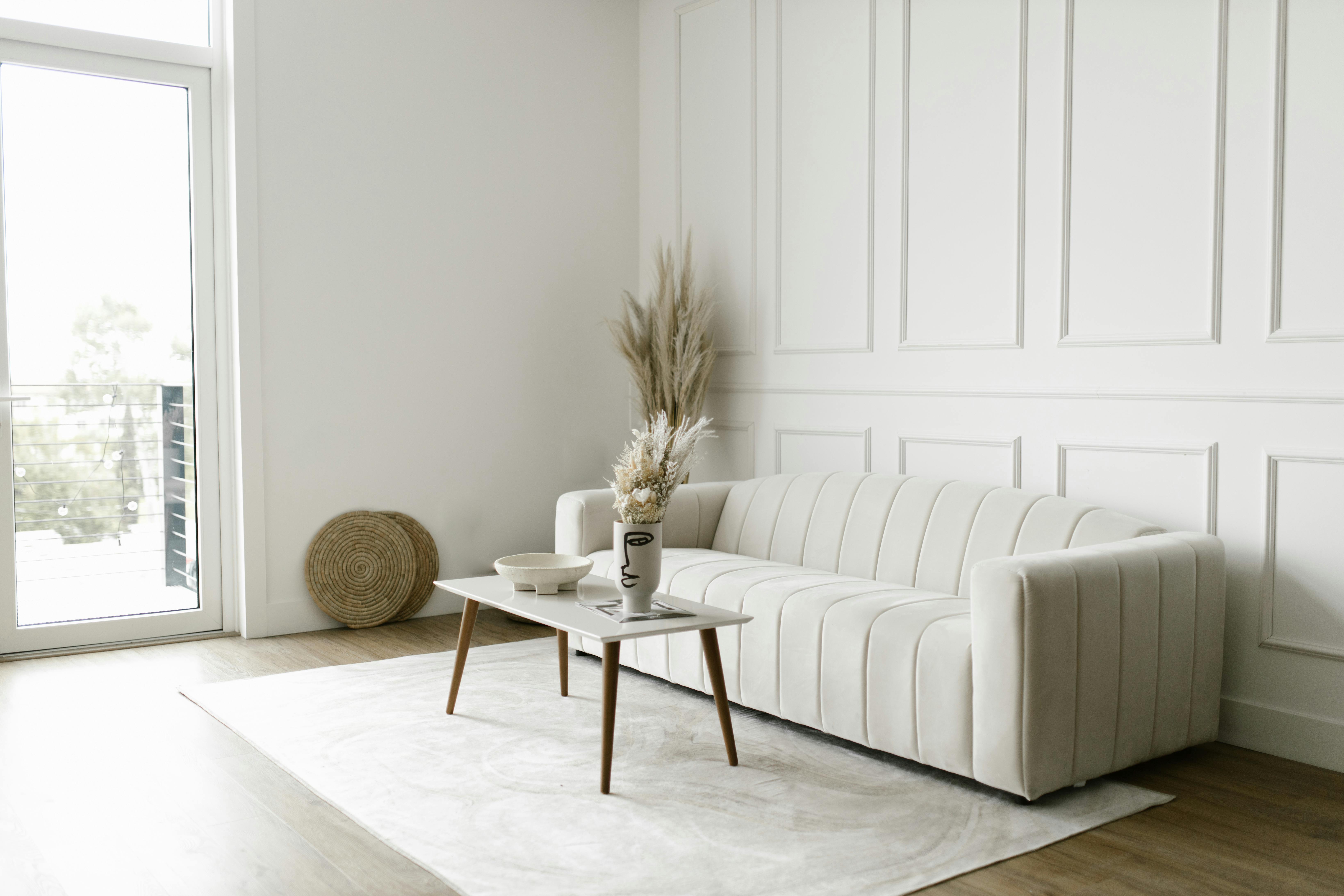 Contemporary minimalist house interior with clean lines.