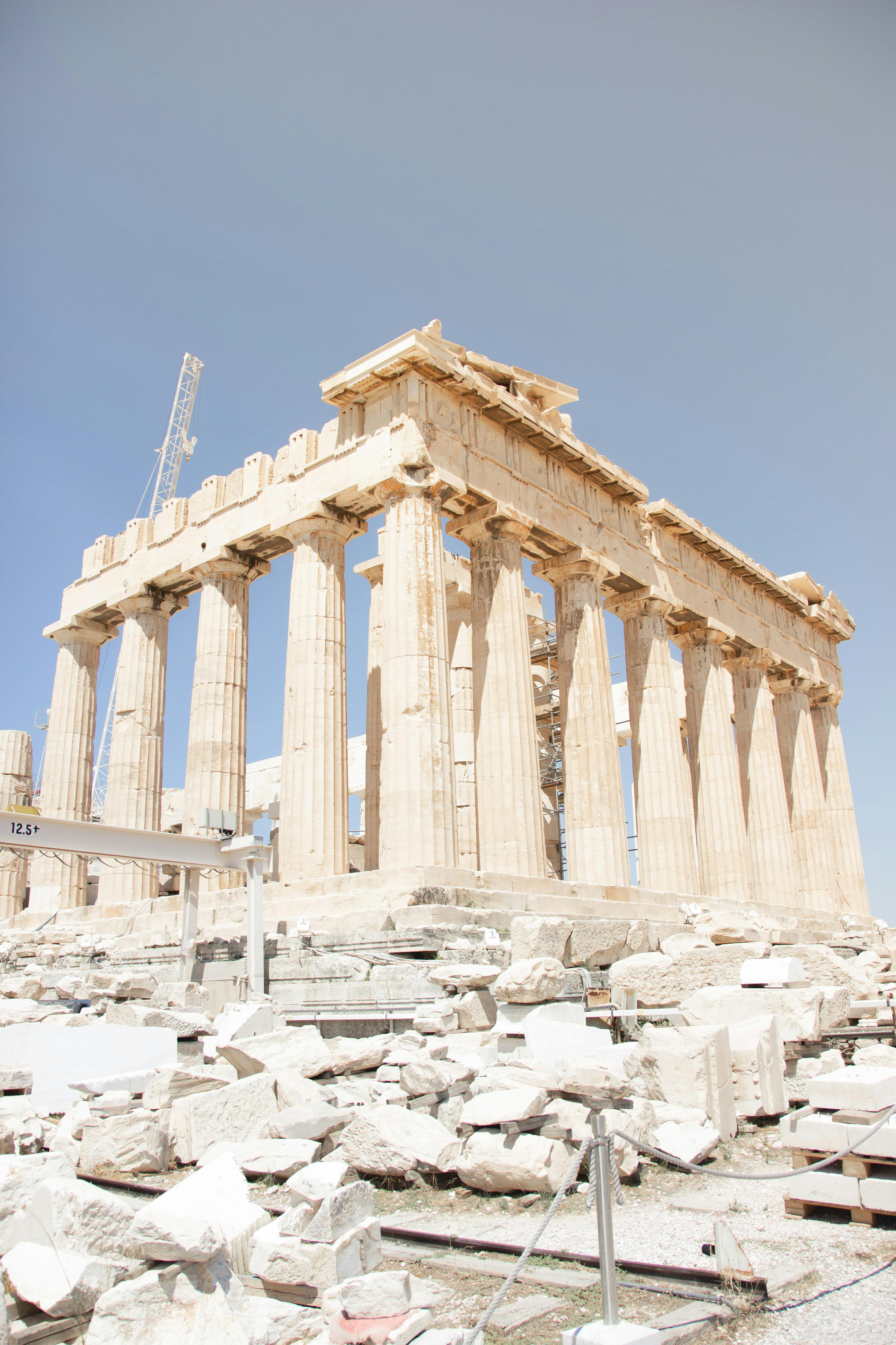 Ancient Greek ruins with Doric columns.
